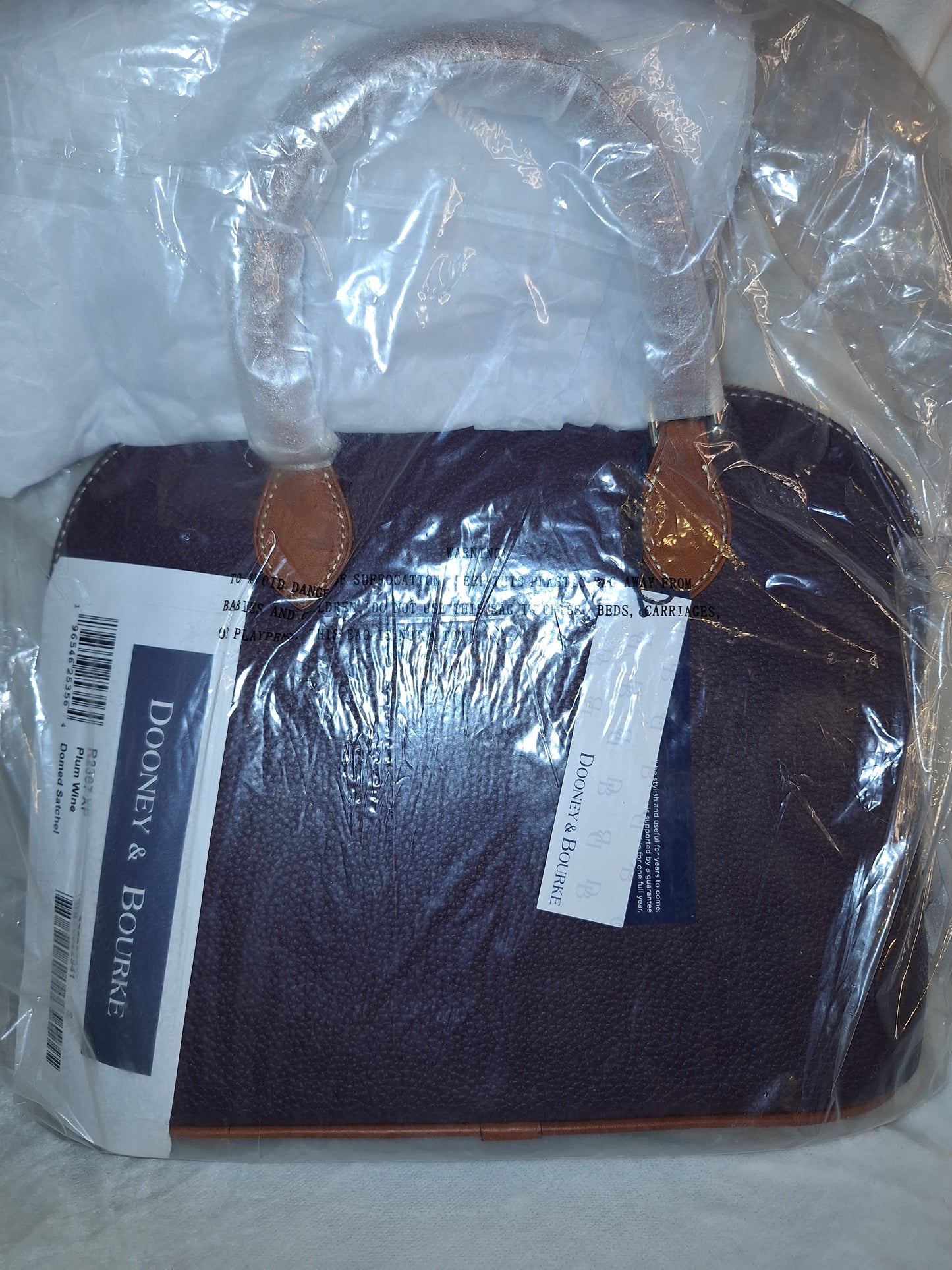 Dooney & Bourke Domed Satchel - Plum Wine - NWT (Price Includes Shipping)