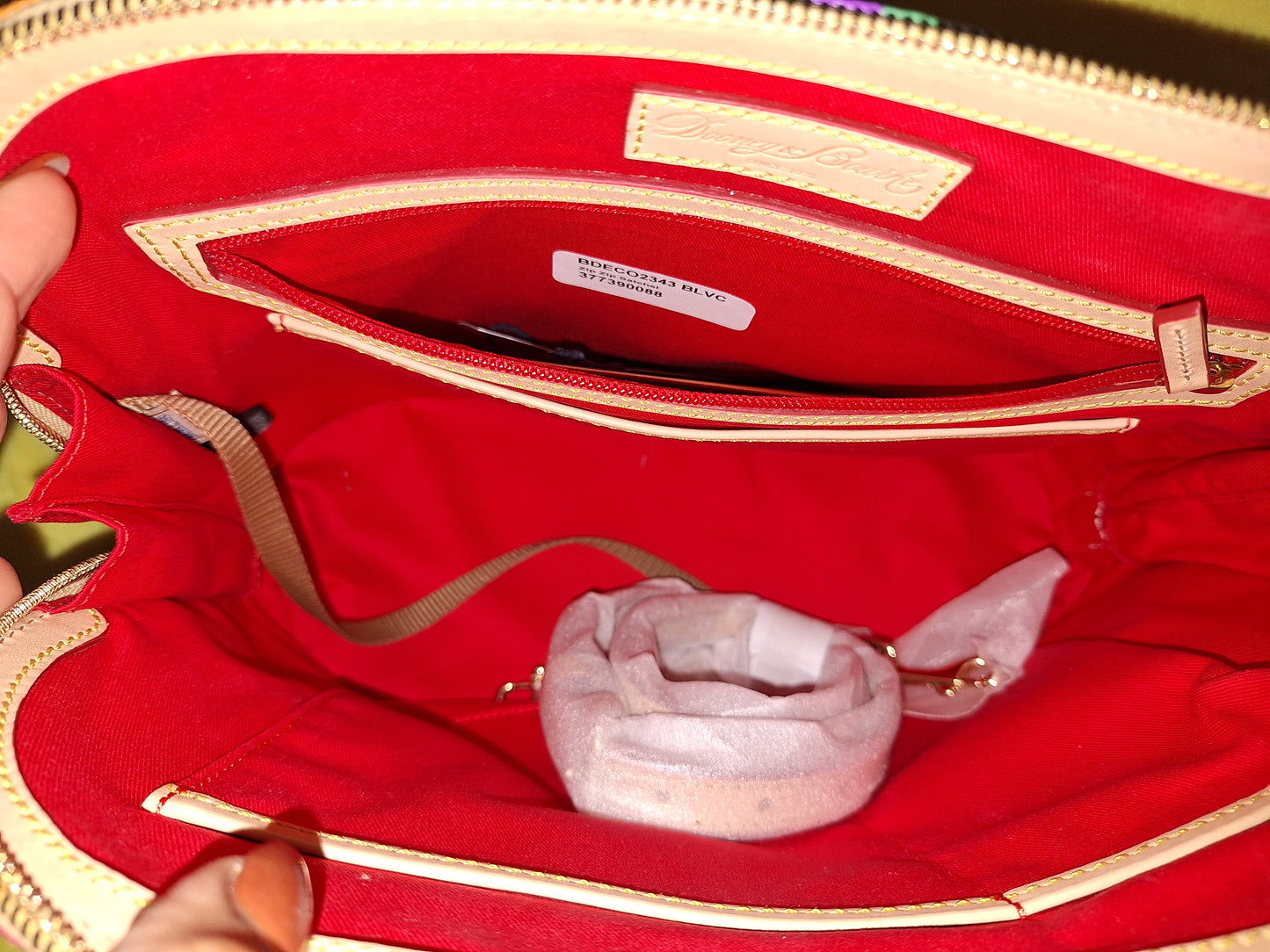 Dooney & Bourke Art Deco Zip Zip Satchel & Matching Cosmetic Case - Black - EUC (Price Includes Shipping)