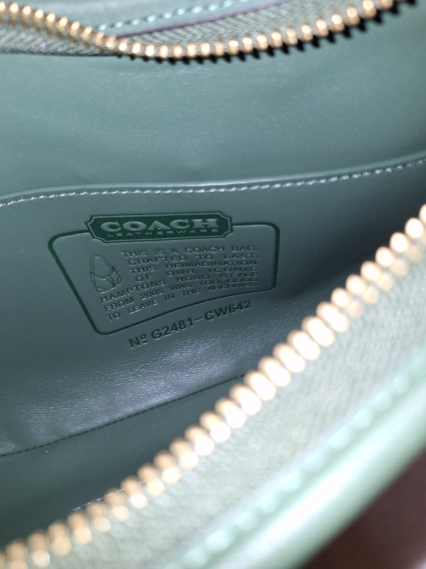 Coach Hamptons Hobo - Hunter Green - NWT (Price Includes Shipping)