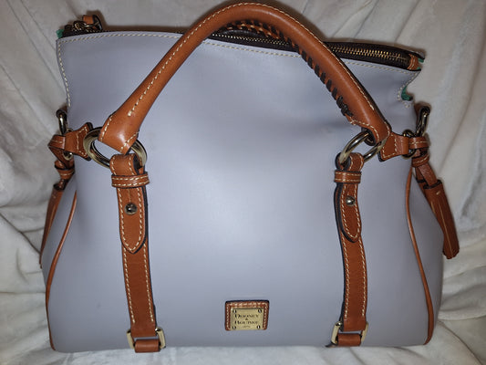 Dooney & Bourke Leather Satchel - Ash & Tan - NWT (Price Includes Shipping)