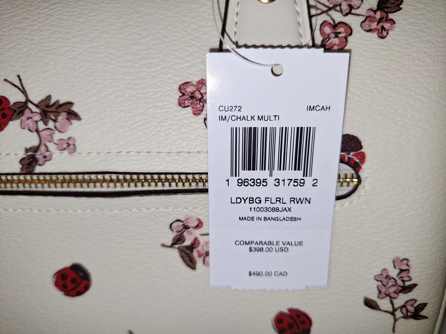 Coach Rowan Satchel - Ladybug Floral - NWT (Price Includes Shipping)
