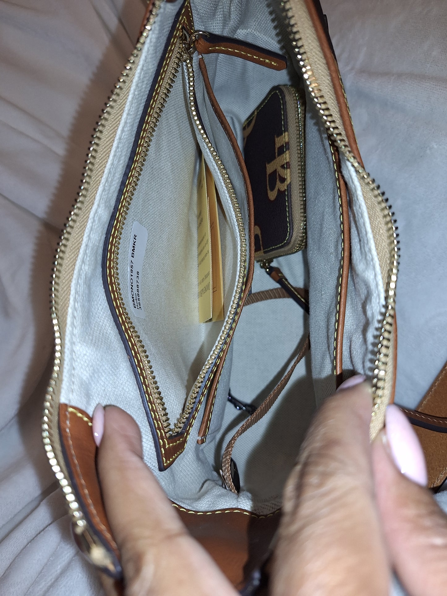 Dooney & Bourke Monogram Hobo & Matching Zip Card Case - Brown T'moro - NWT (Price Includes Shipping)