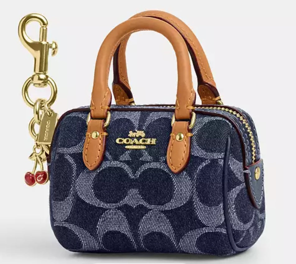 Coach Signature Denim Rowan Bag Charm - NWT (Price Includes Shipping)