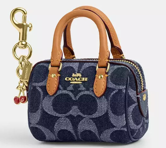 Coach Signature Denim Rowan Bag Charm - NWT (Price Includes Shipping)