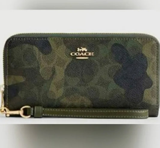 Coach Camouflage Long Zip Wallet - NWT - Only 1 Left In Stock (Price Includes Shipping)