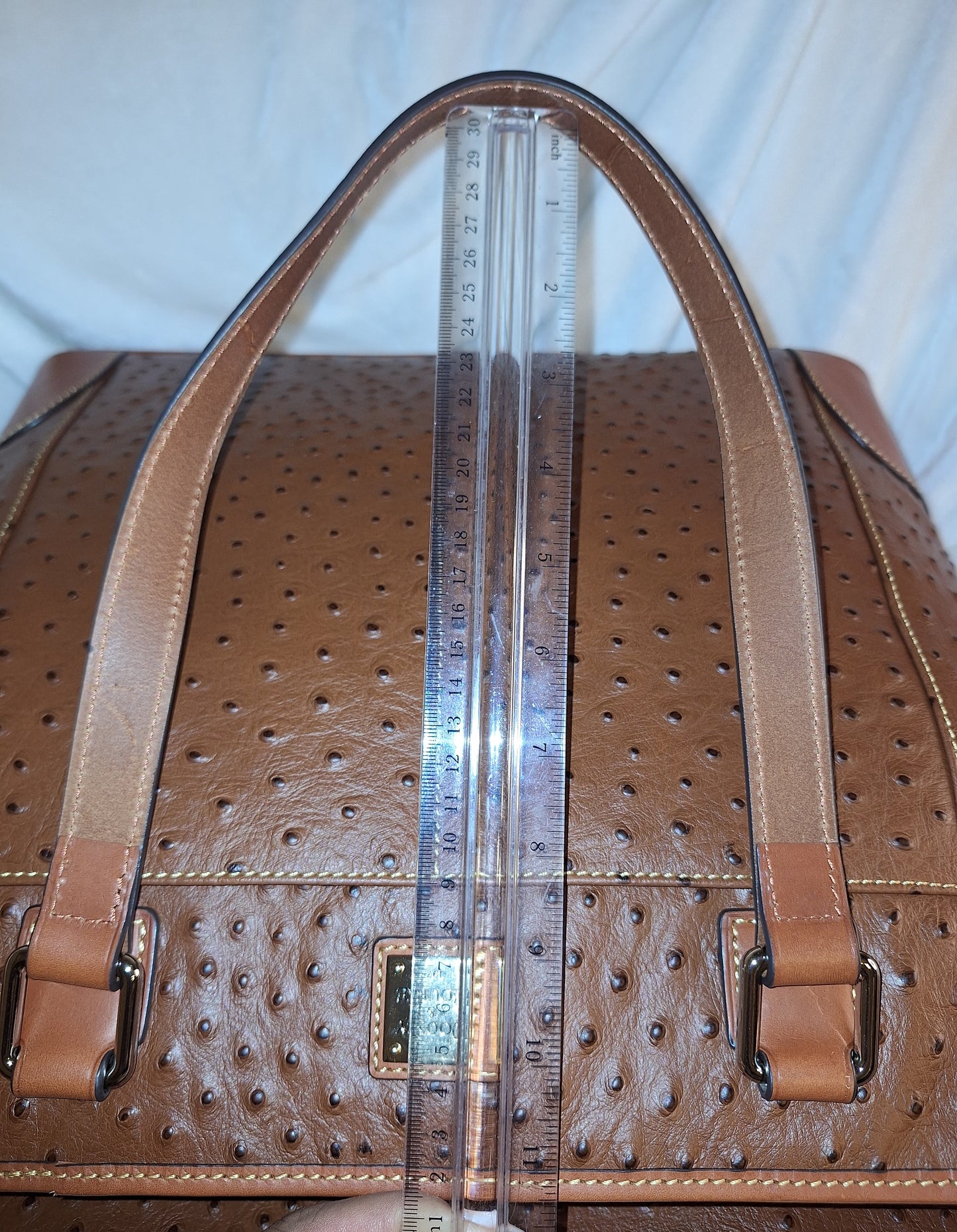 Dooney & Bourke Ostrich Newport Shoulder Tote - Cognac - NWT (Price Includes Shipping)