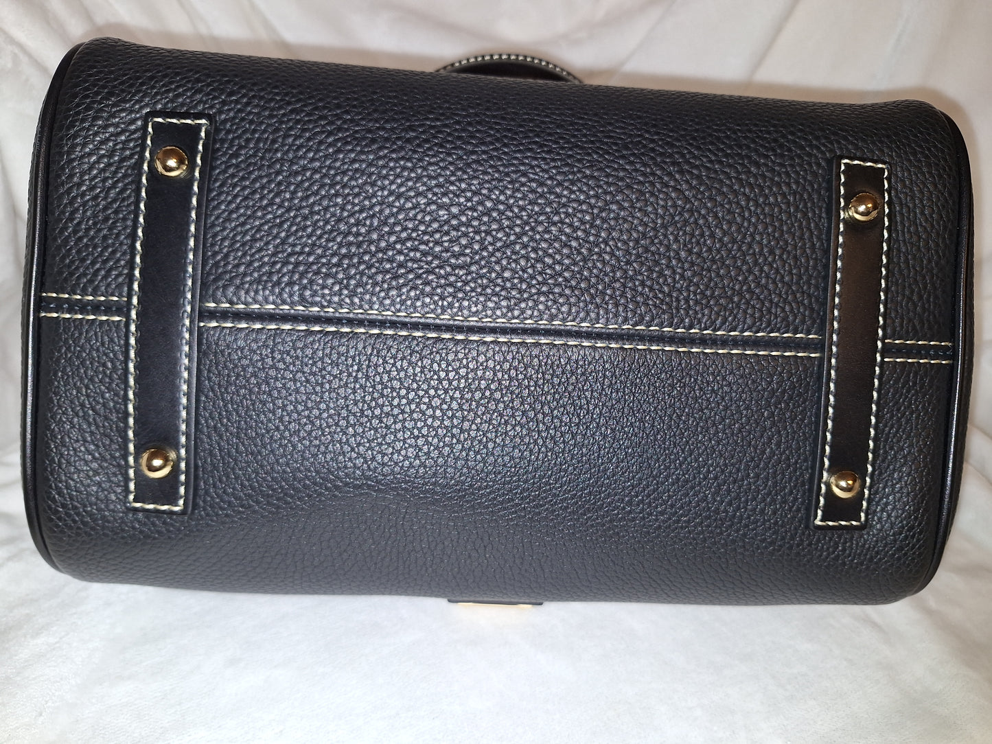 Dooney & Bourke Barrel Satchel  - Pebble Leather - Black/Black - EUC (Price Includes Shipping)
