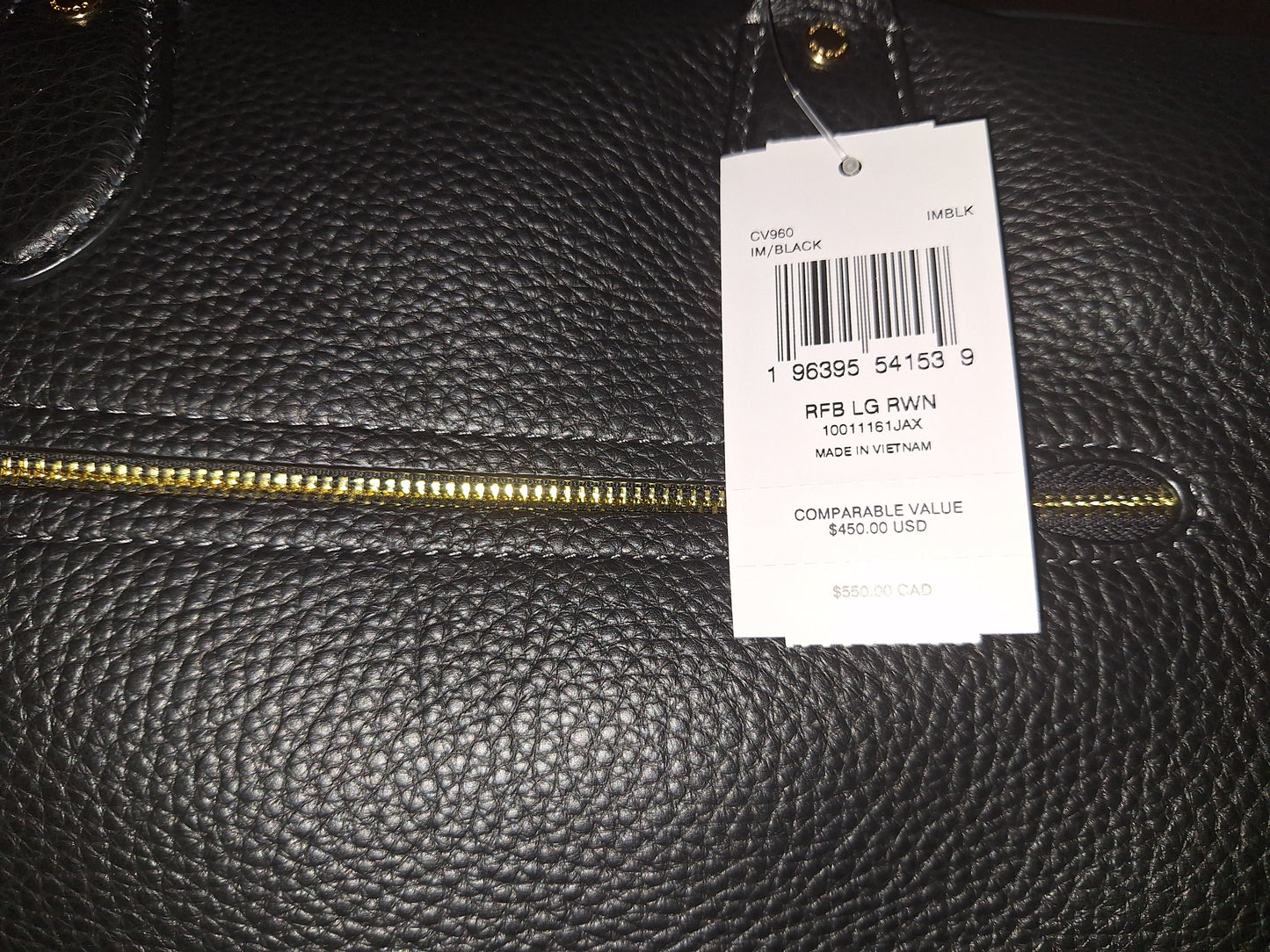 Coach Large Rowan - Black - NWT (Price Includes Shipping)