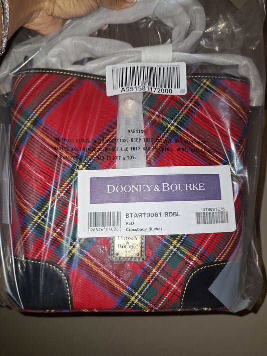 Dooney & Bourke Tartan Crossbody Bucket - Red - NWT (Price Includes Shipping)