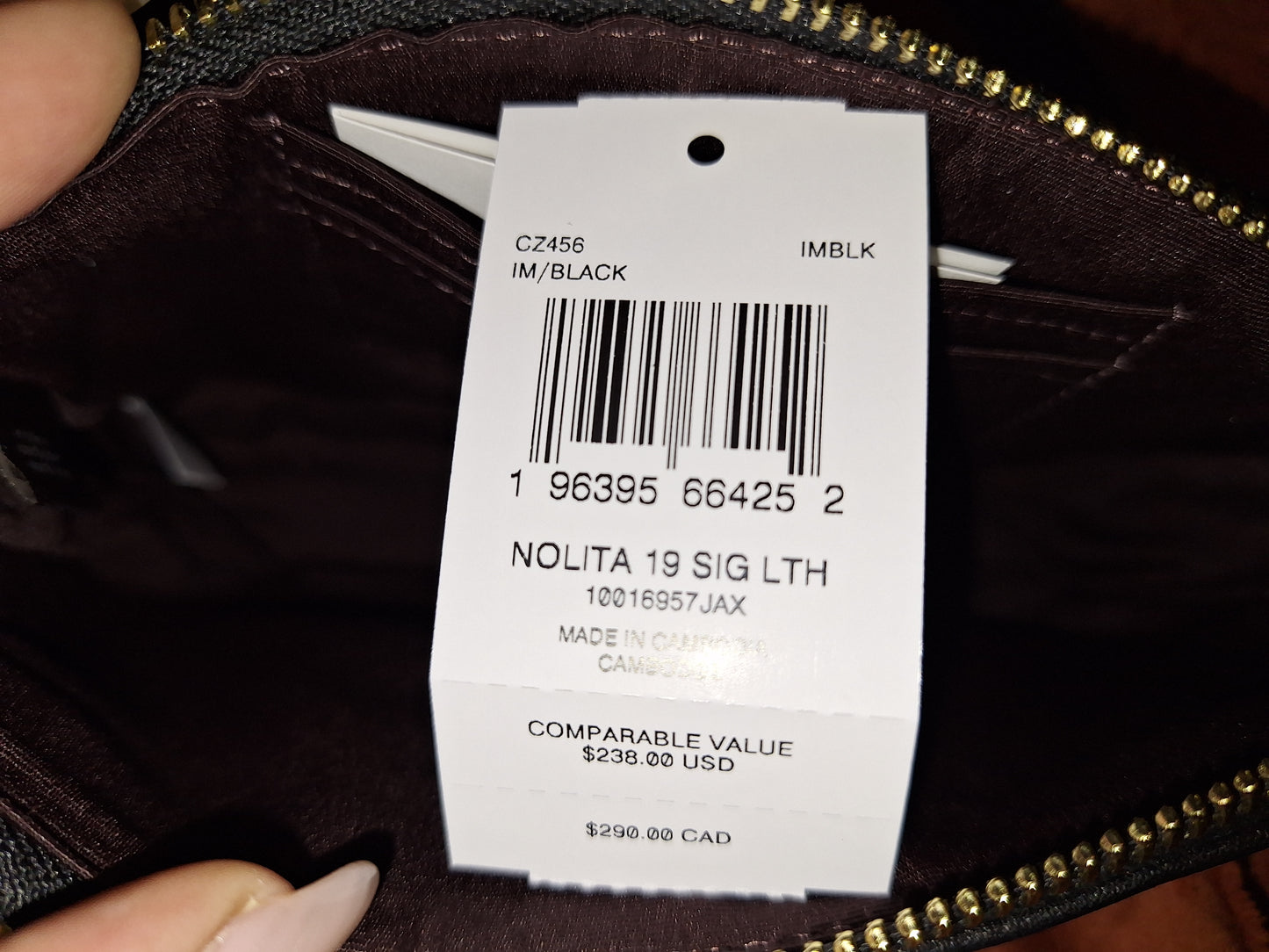 Coach Nolita - Black Leather - NWT (Price Includes Shipping)