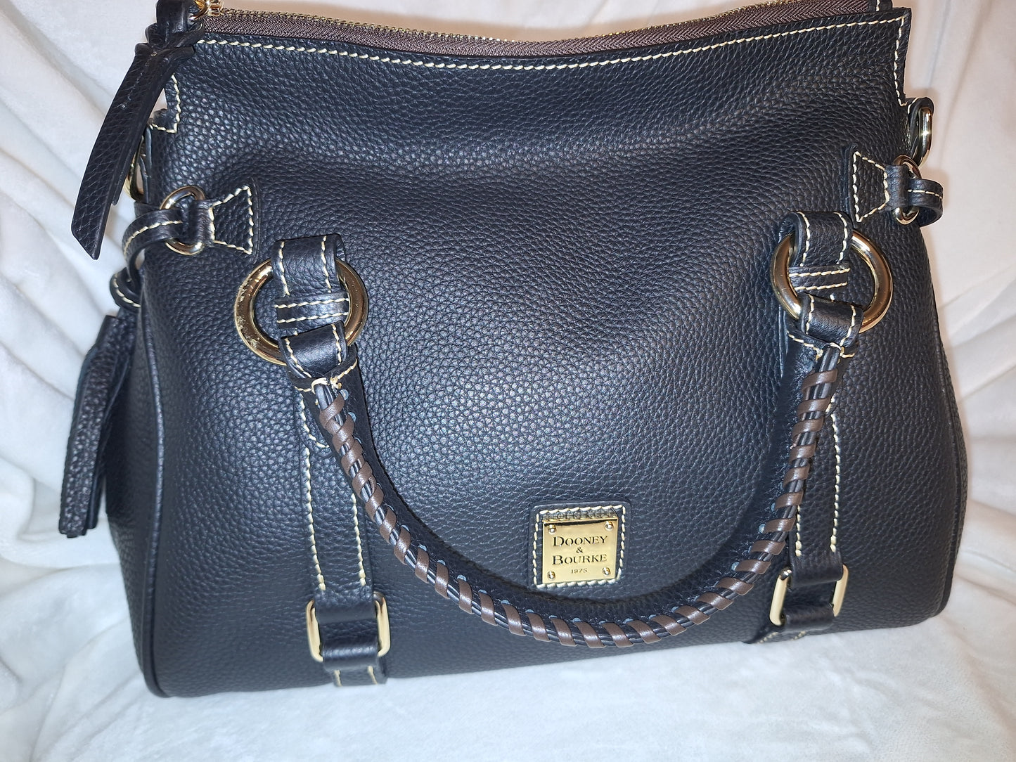 Dooney & Bourke Pebble Leather Satchel - Black/Black - NWOT (Price Includes Shipping)