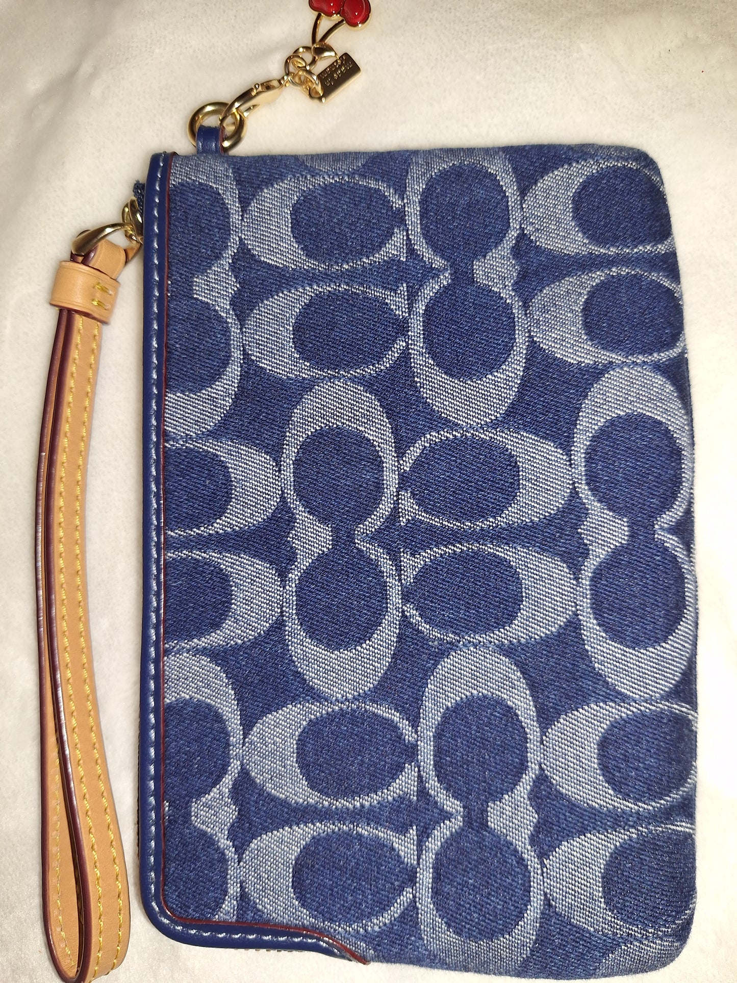 Coach Signature Denim Corner Zip Wristlet - EUC - (Price Includes Shipping)