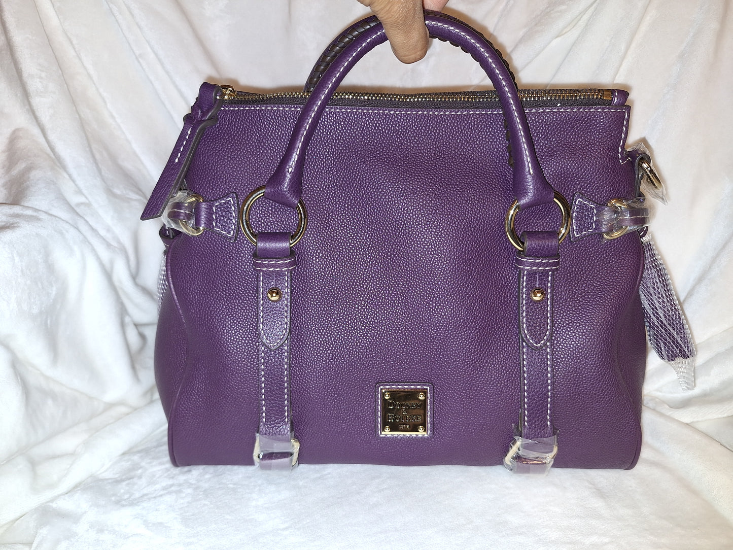 Dooney & Bourke Leather Satchel - Purple - NWT (Price Includes Shipping)