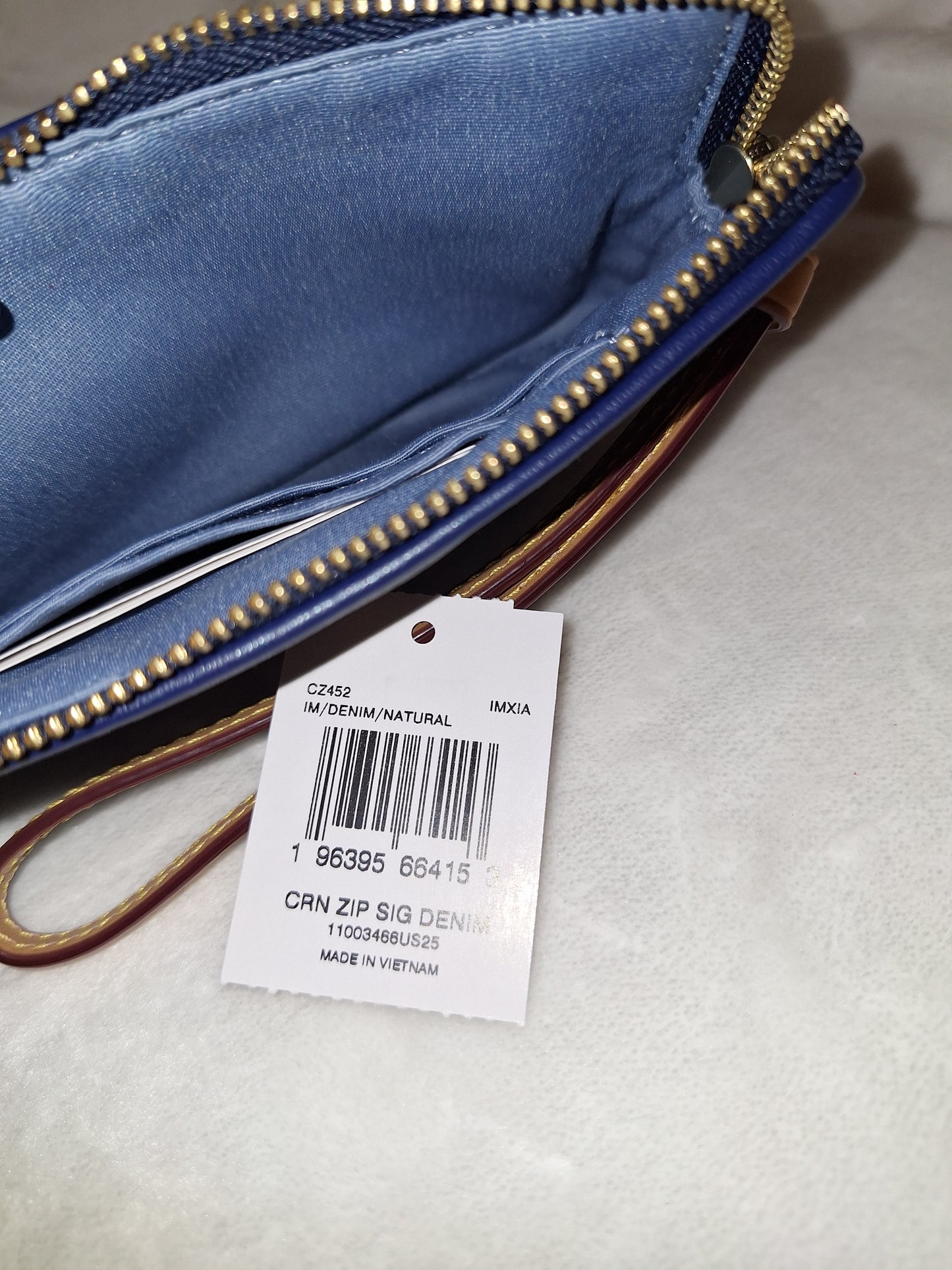 Coach Signature Denim Corner Zip Wristlet - EUC - (Price Includes Shipping)