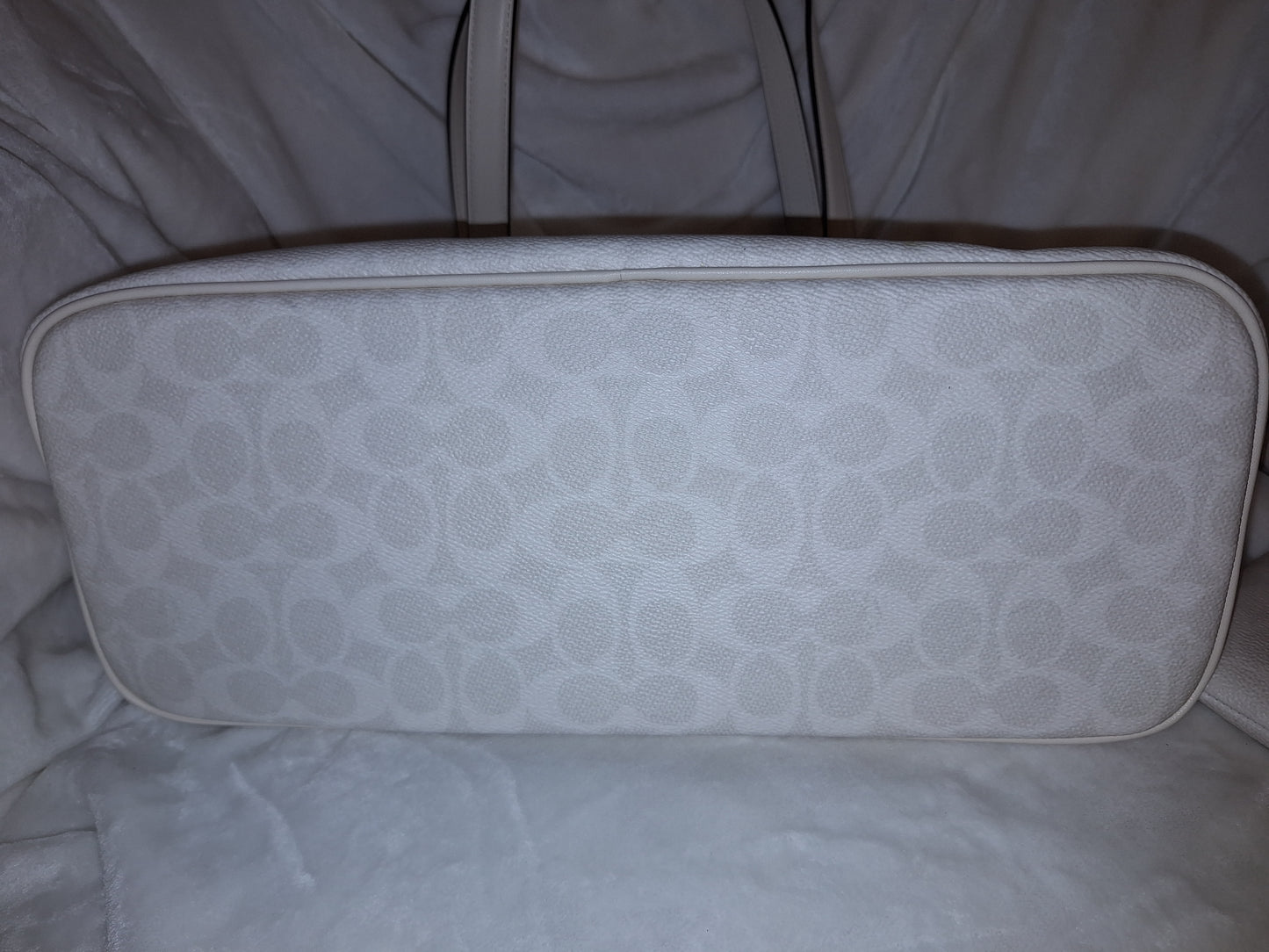 Coach Signature Gallery Tote - White/Chalk - NWT - (Yellow marked on the back shown in picture) & Long Zip Wallet - NWT & Large Corner Zip - NWT(Price Includes Shipping)