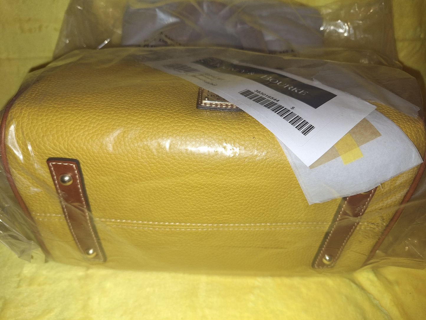 Dooney & Bourke Pebble Leather Barrel Satchel & Matching Kisslock Coin Purse - Mustard - NWT - Price Includes Shipping