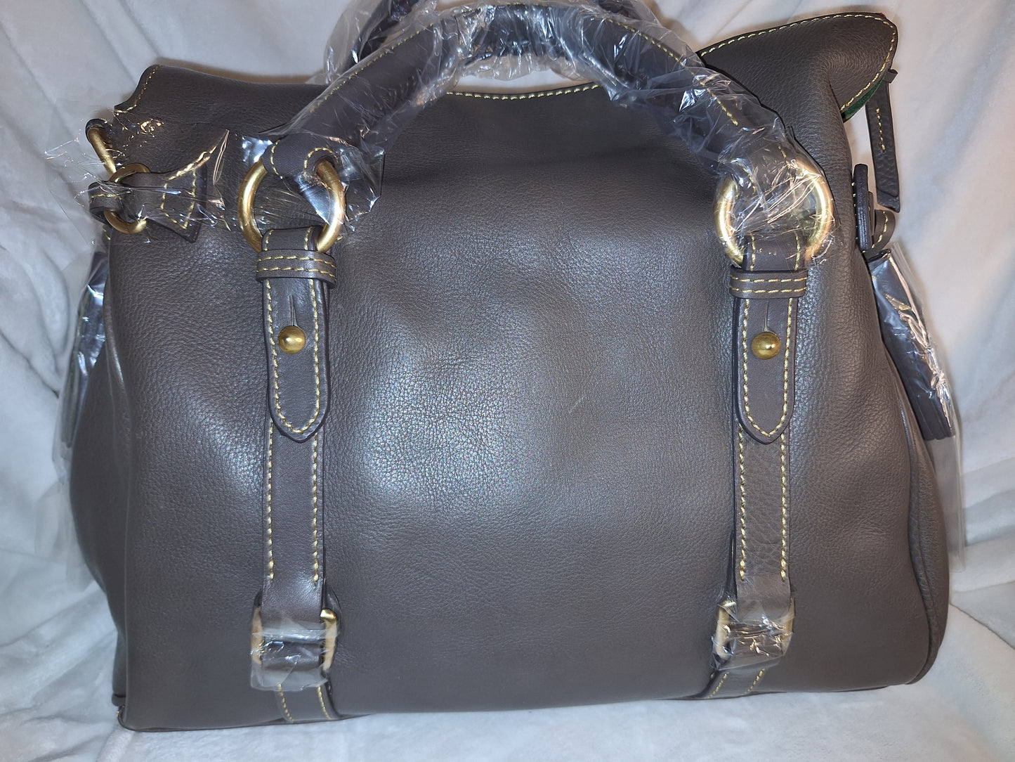 Dooney & Bourke Florentine Leather Satchel - Charcoal - NWT (Price Includes Shipping)