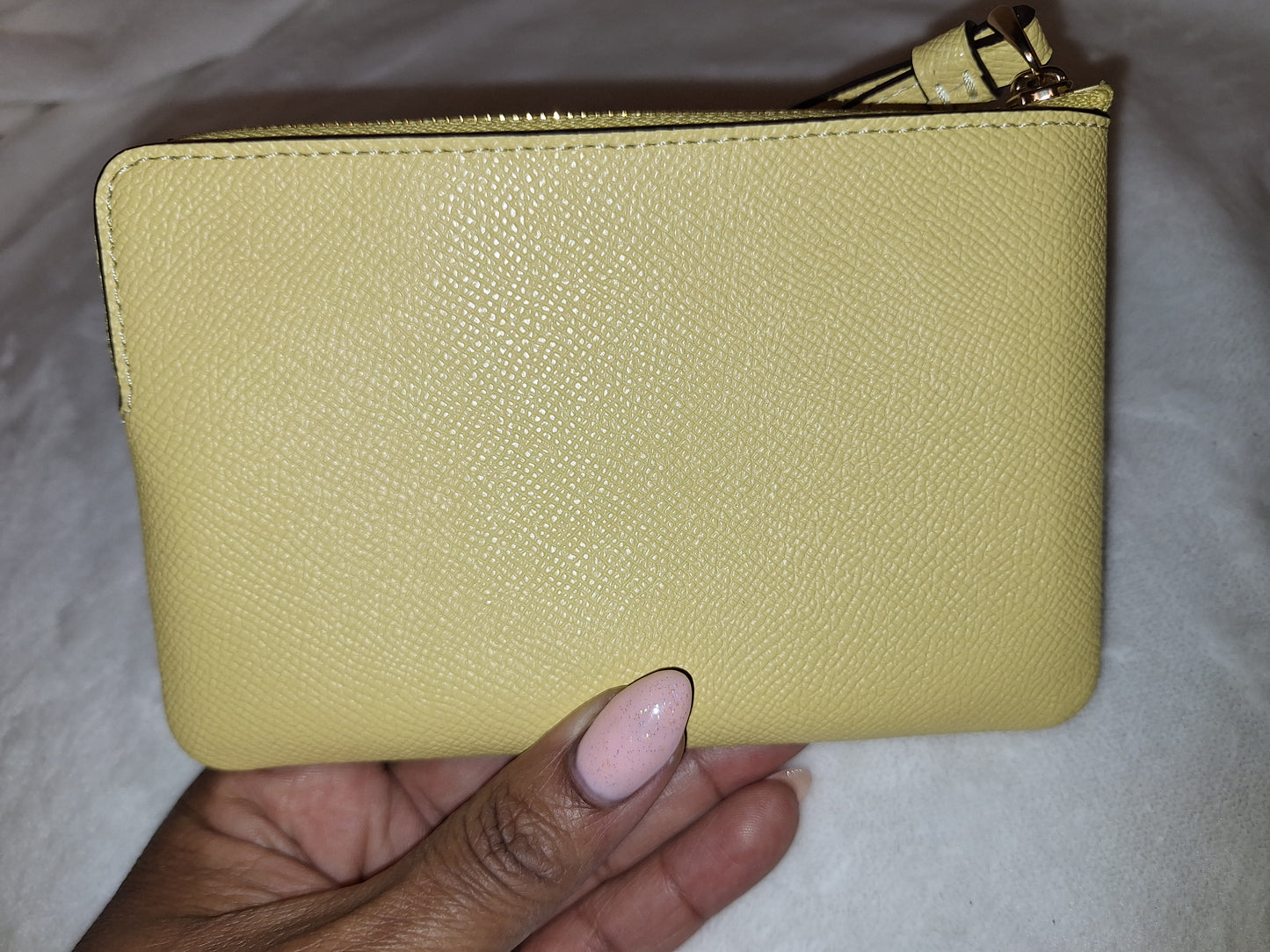 Coach Corner Zip Wristlet - Leather - Yellow - NWT - (Price Includes Shipping)