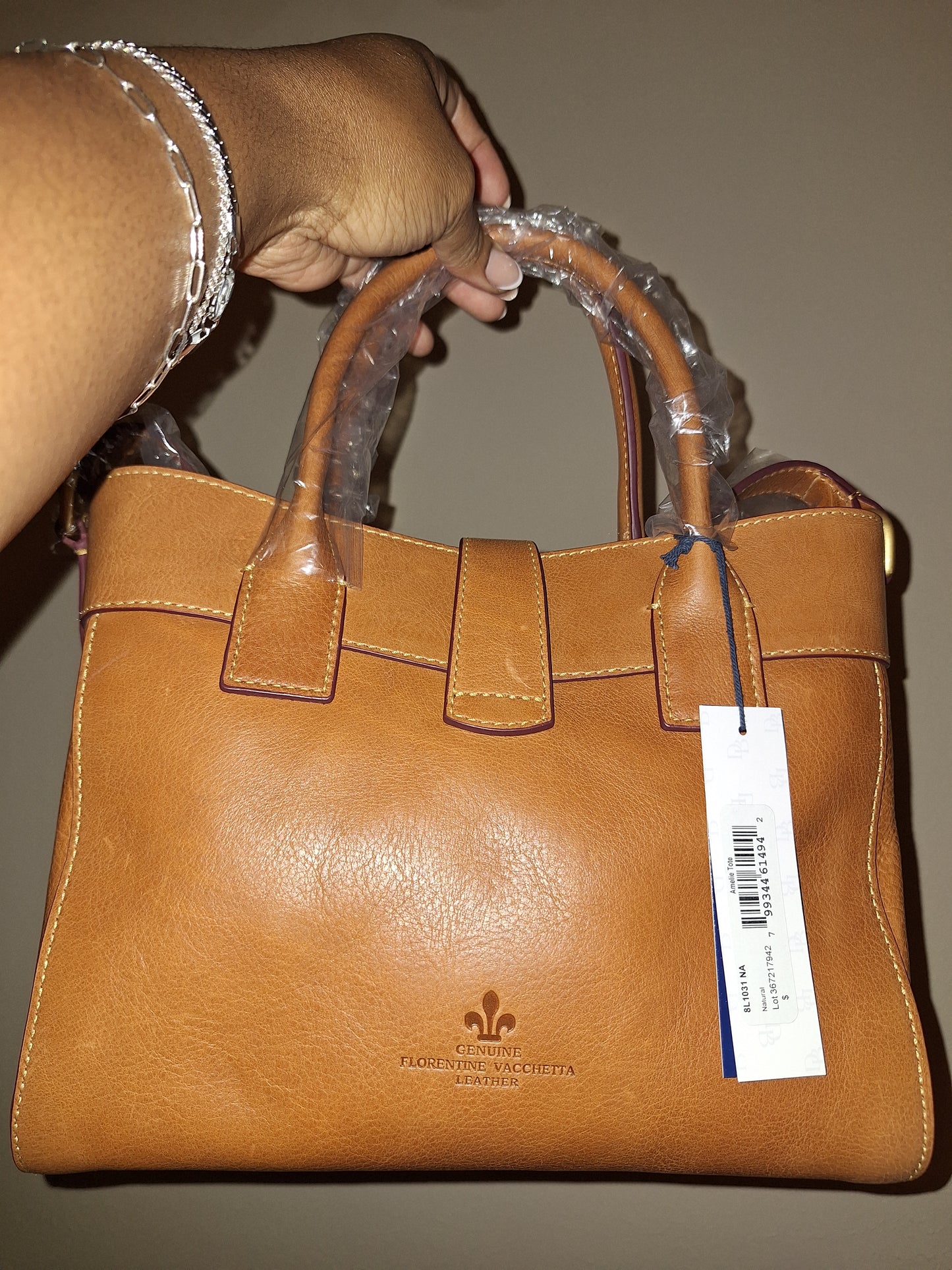 Dooney & Bourke Florentine Amelie Tote - Natural with Leather Interior - NWT (Price Includes Shipping)