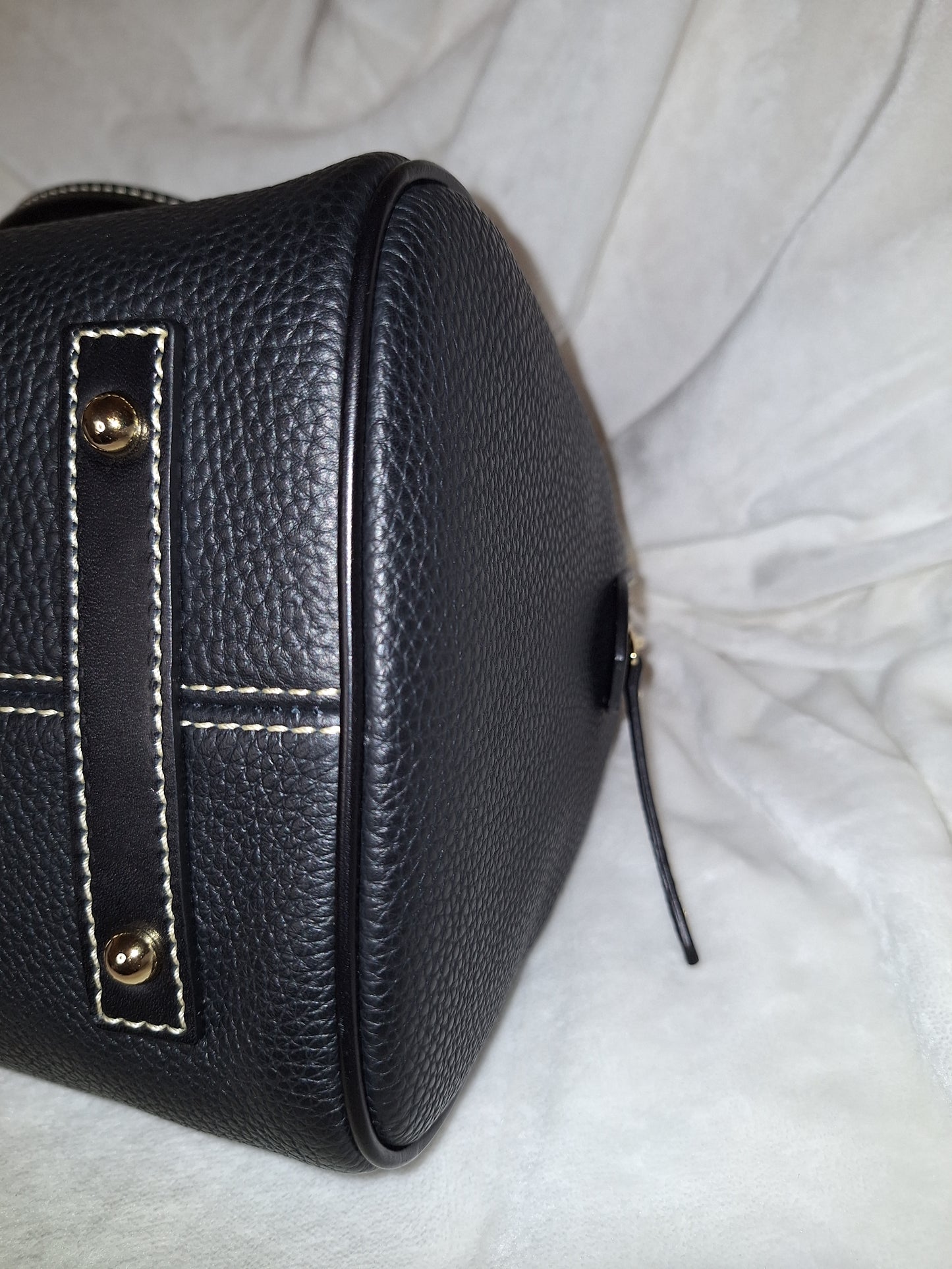 Dooney & Bourke Barrel Satchel  - Pebble Leather - Black/Black - EUC (Price Includes Shipping)