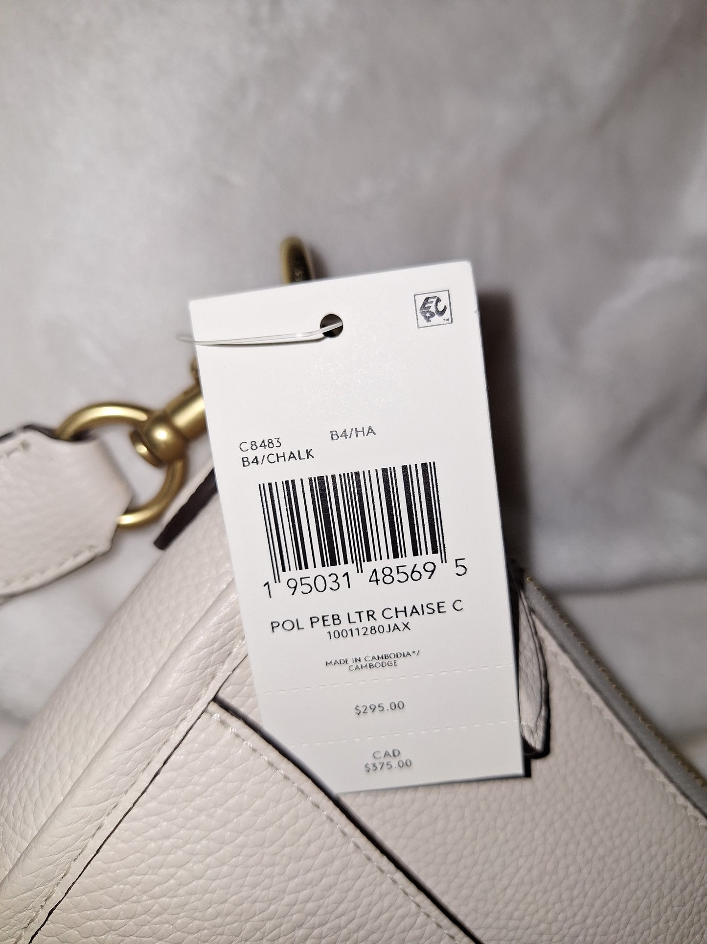 Coach Chaise Crossbody - Chalk - NWT (Price Includes Shipping)