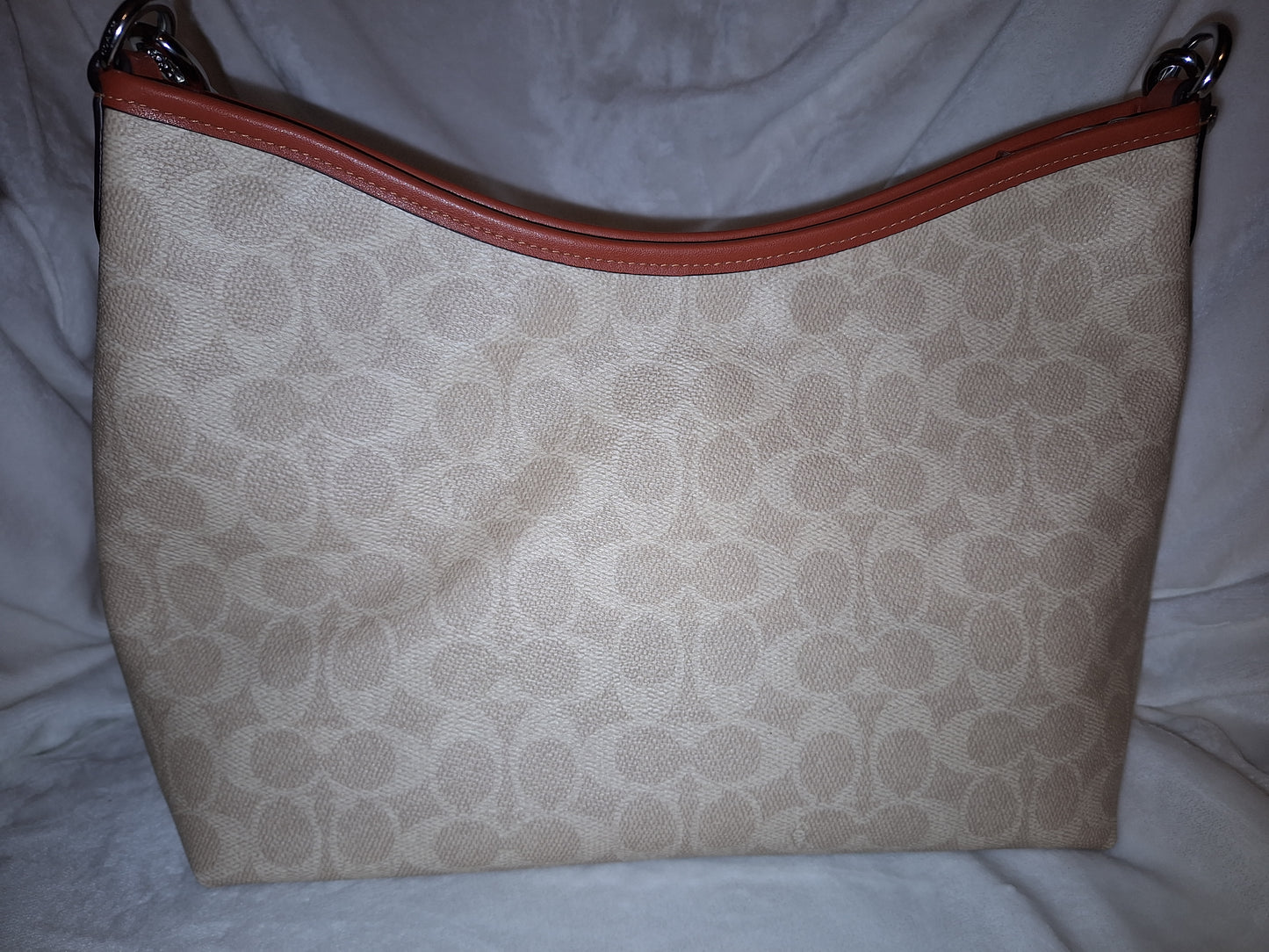 Coach Laurel Bag & Matching Corner Zip - Signature Canvas - Sand/Deep Orange - NWT (Price Includes Shipping)