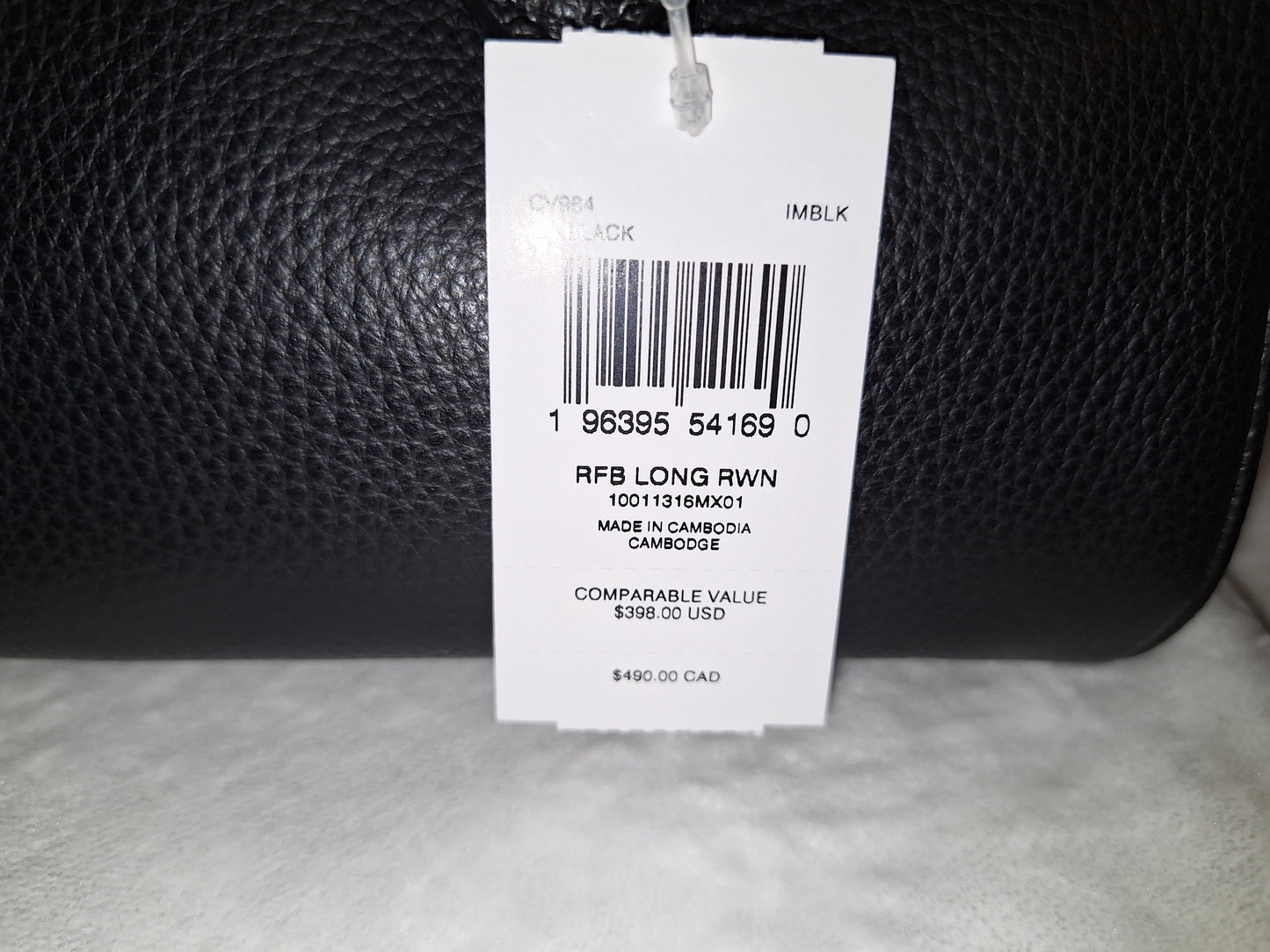 Coach Long Rowan - Leather - Black - NWT (Price Includes Shipping)