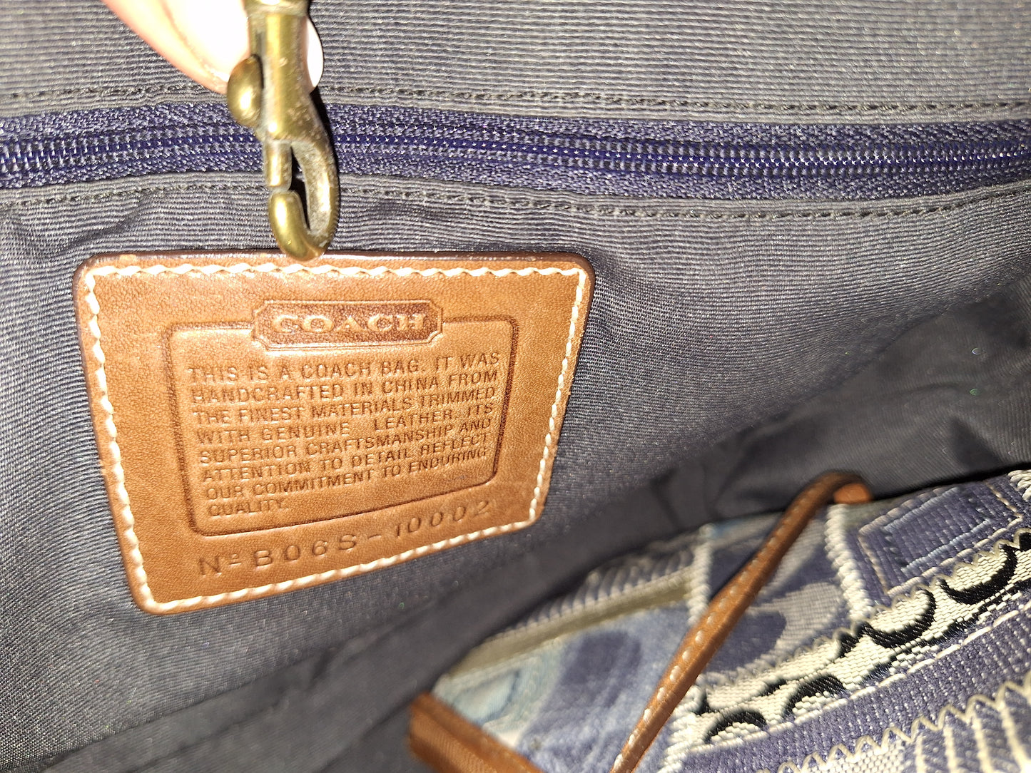 Coach Signature Denim Patchwork Tote & Matching Wristlet - GUC (Price Includes Shipping)