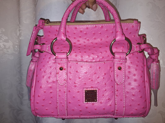 Dooney & Bourke Fuschia Ostrich Satchel - NWT (Price Includes Shipping)