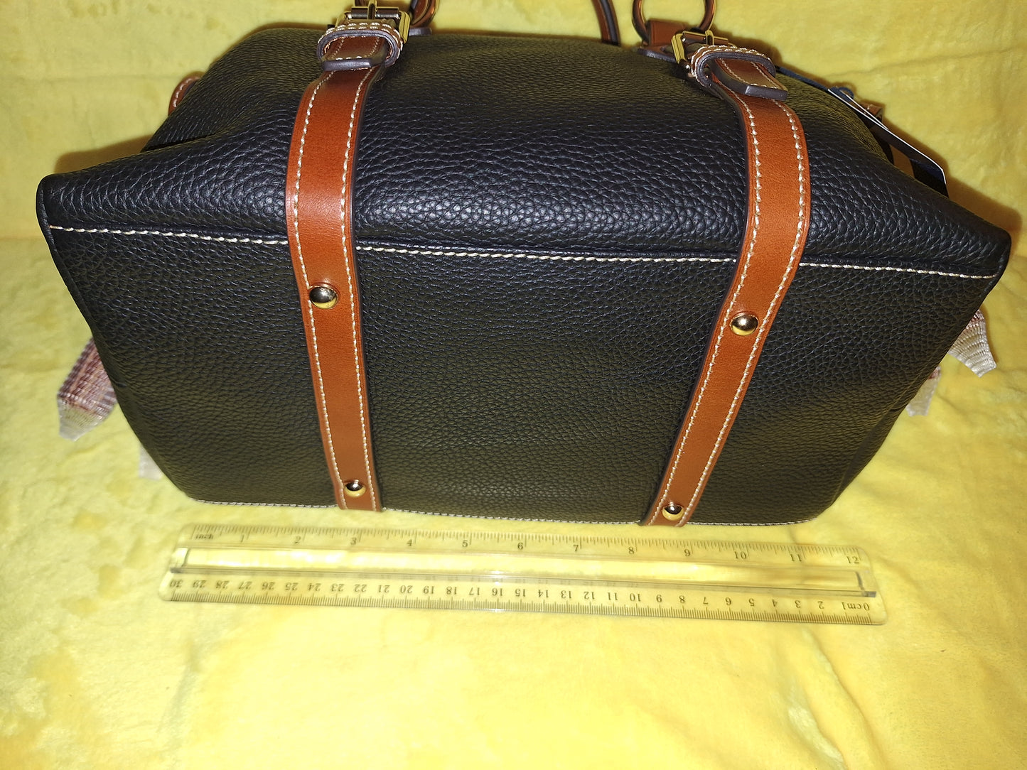 Dooney & Bourke Bristol Satchel - Pebble Leather - Black & Tan - NWT - Price Includes Shipping