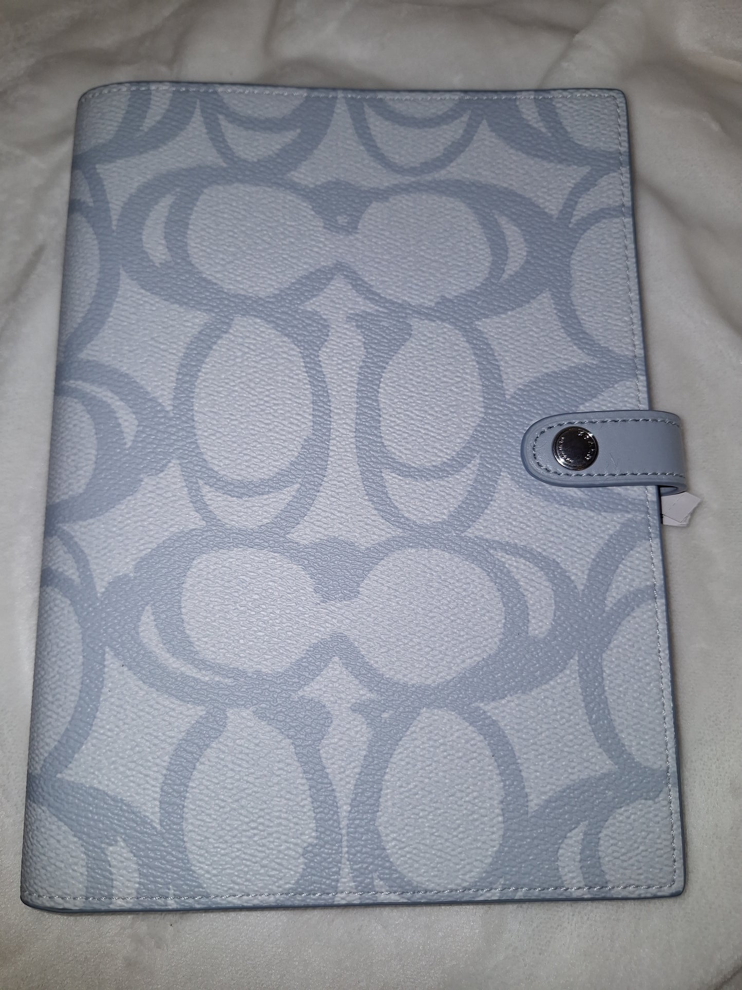 Coach Notebook - Signature Canvas - Sketch Blue Ice/Silver - NWT (Price Includes Shipping)