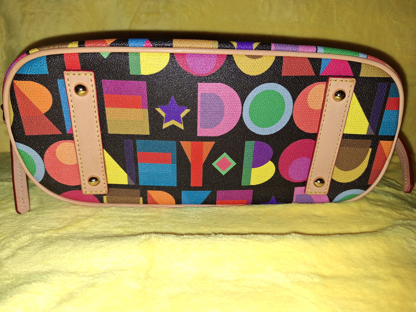 Dooney & Bourke Art Deco Zip Zip Satchel & Matching Cosmetic Case - Black - EUC (Price Includes Shipping)