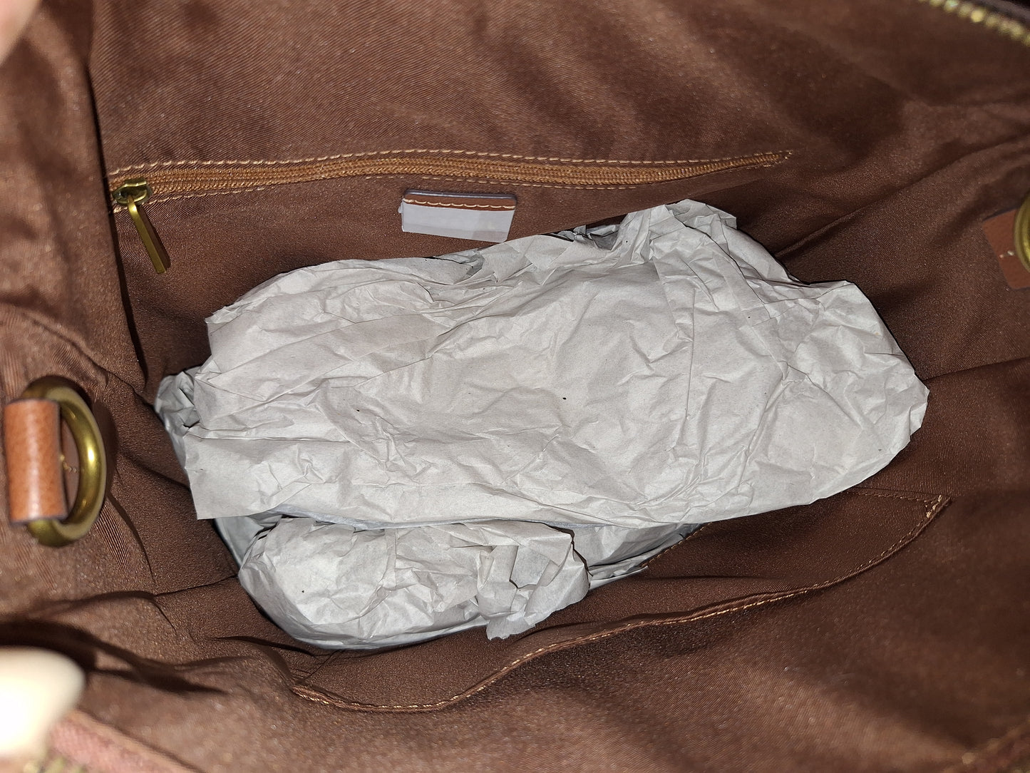 Fossil Elina Convertible Backpack Purse - Signature Canvas & Leather - Tan/Brown - NWT (Price Includes Shipping)