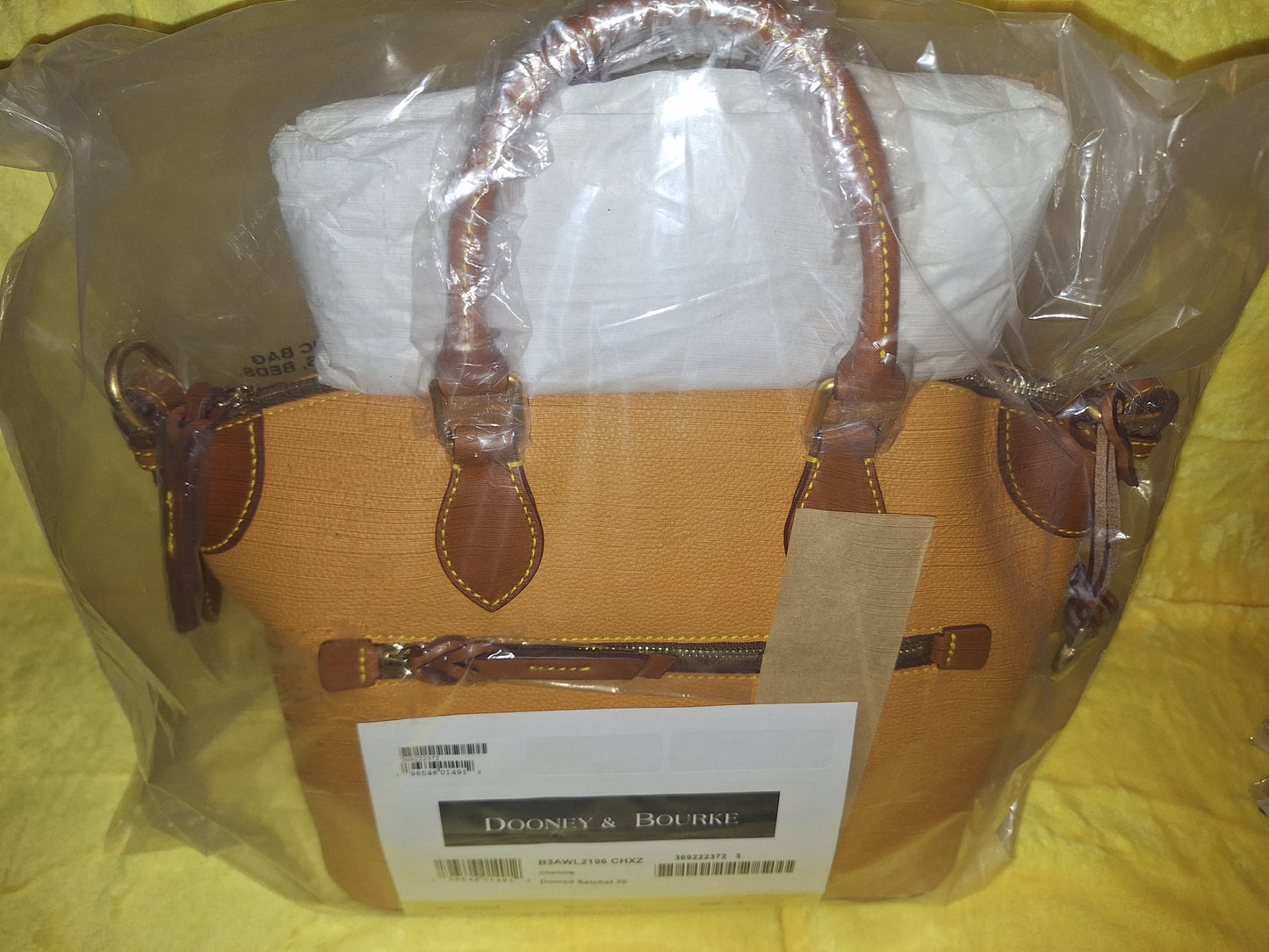 Dooney & Bourke All Weather Leather Domed Satchel 30 - NWT - Chamois - Price Includes Shipping