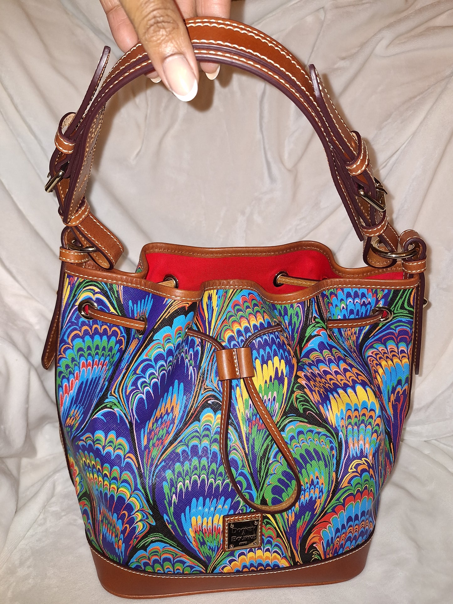 Dooney & Bourke Plumes Drawstring Bag - Blue - NWT (Price Includes Shipping)