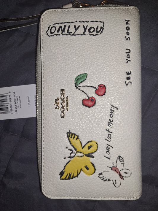 Coach Sketch Long Zip Wallet Wristlet - EUC (Price Includes Shipping)
