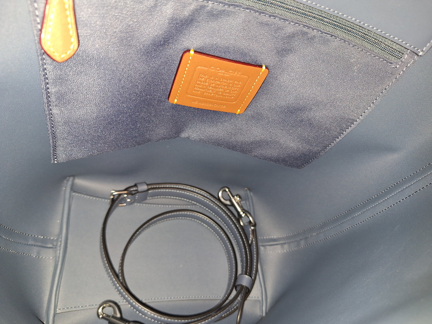 Coach Large City Bucket - Glossy Signature Dark Denim - EUC - (Price Includes Shipping)