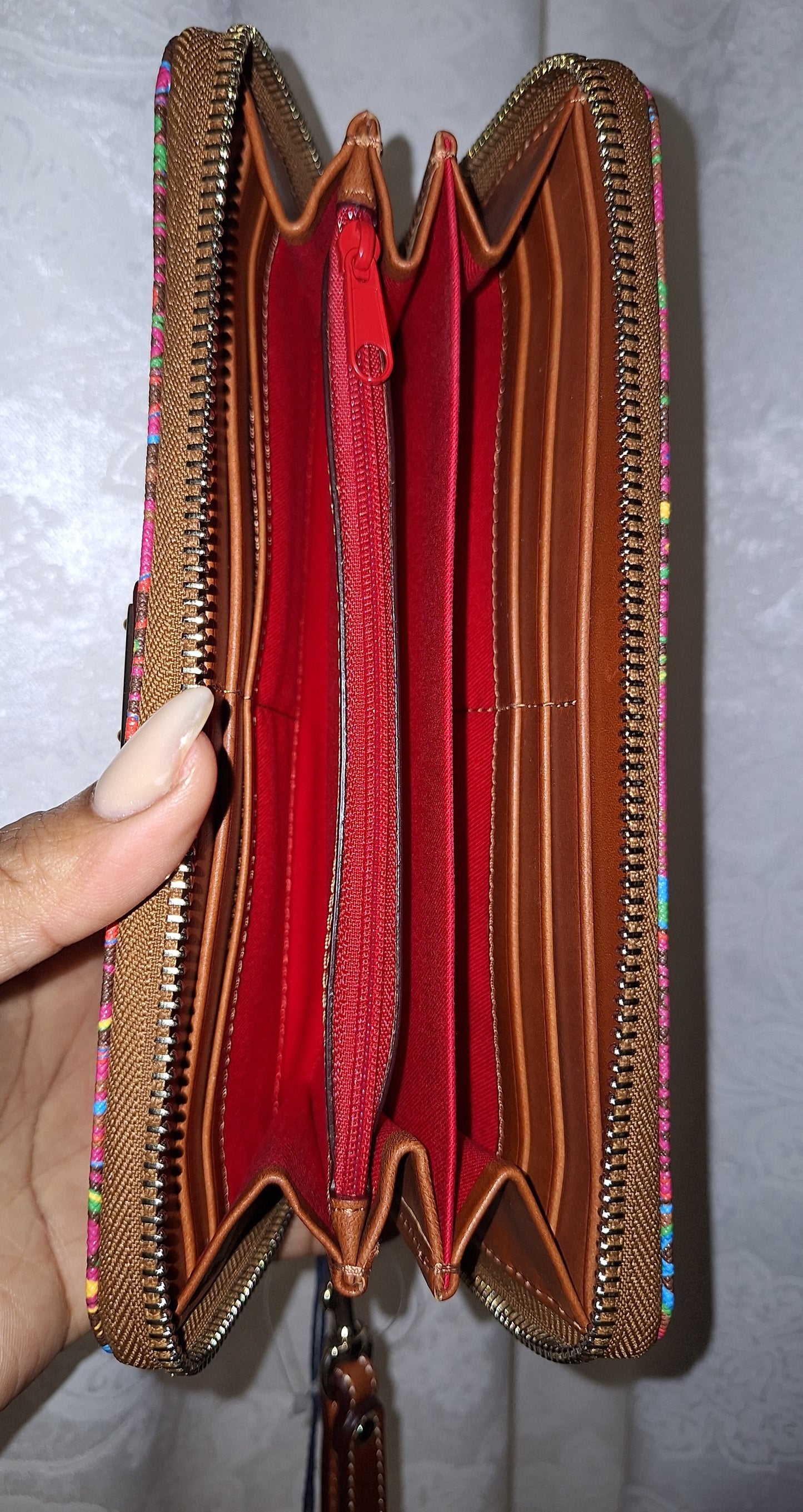 Dooney & Bourke Plumes Long Zip Wallet - Brown - NWT (Price Includes Shipping)