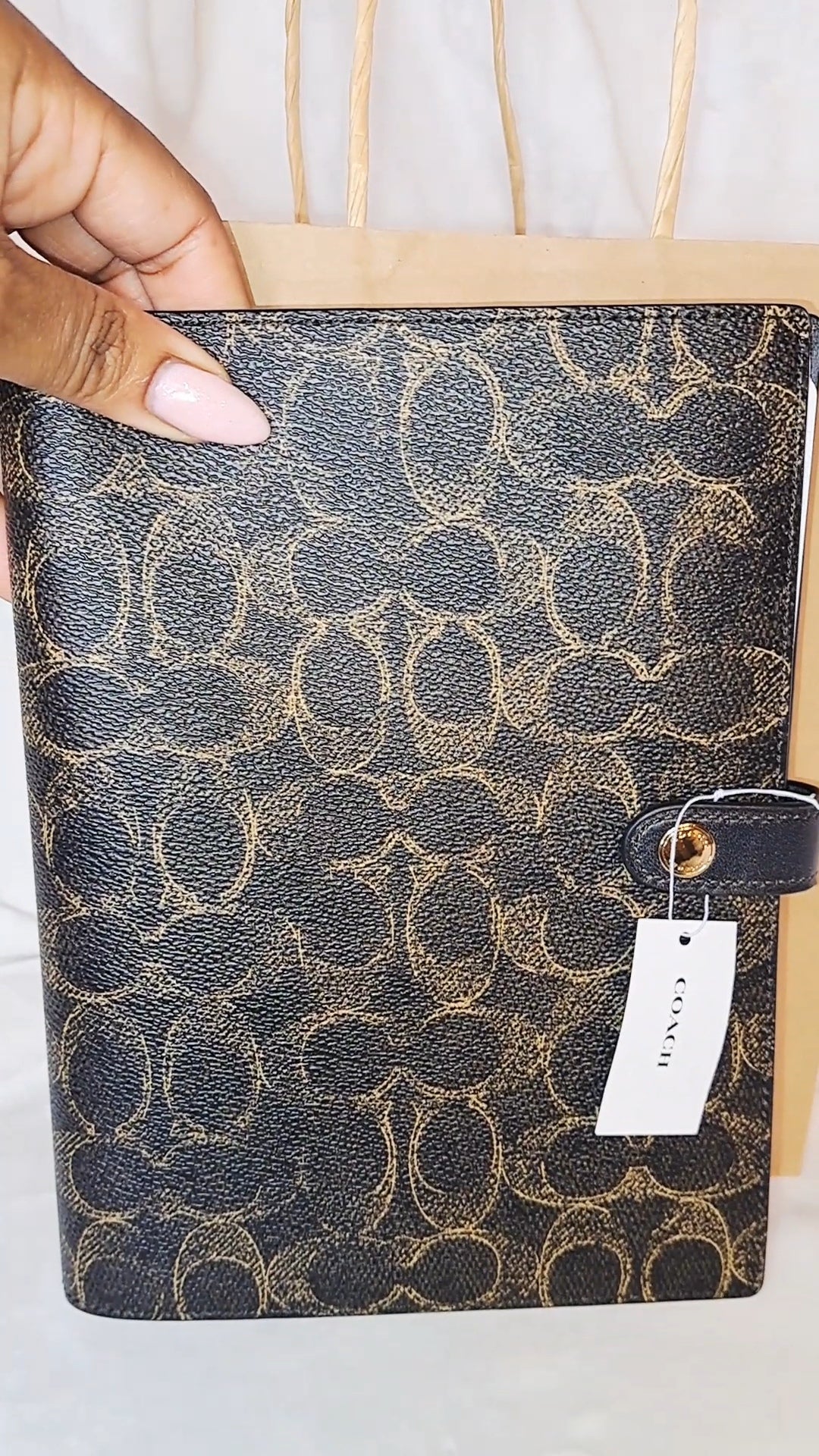 Coach Loved Leather Signature Canvas Notebook - NWT (Price Includes Shipping)