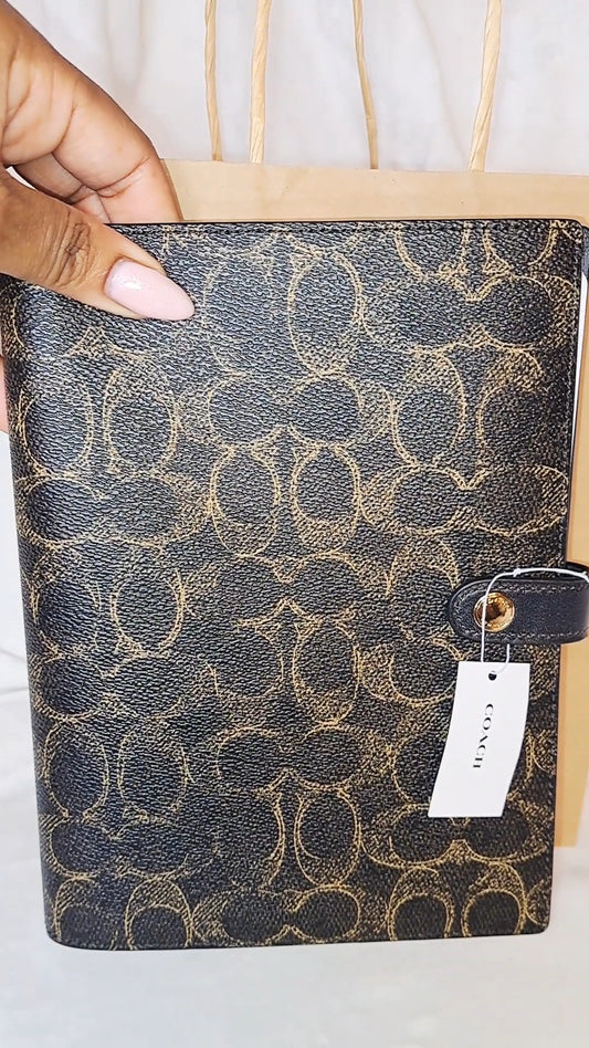 Coach Loved Leather Signature Canvas Notebook - NWT (Price Includes Shipping)