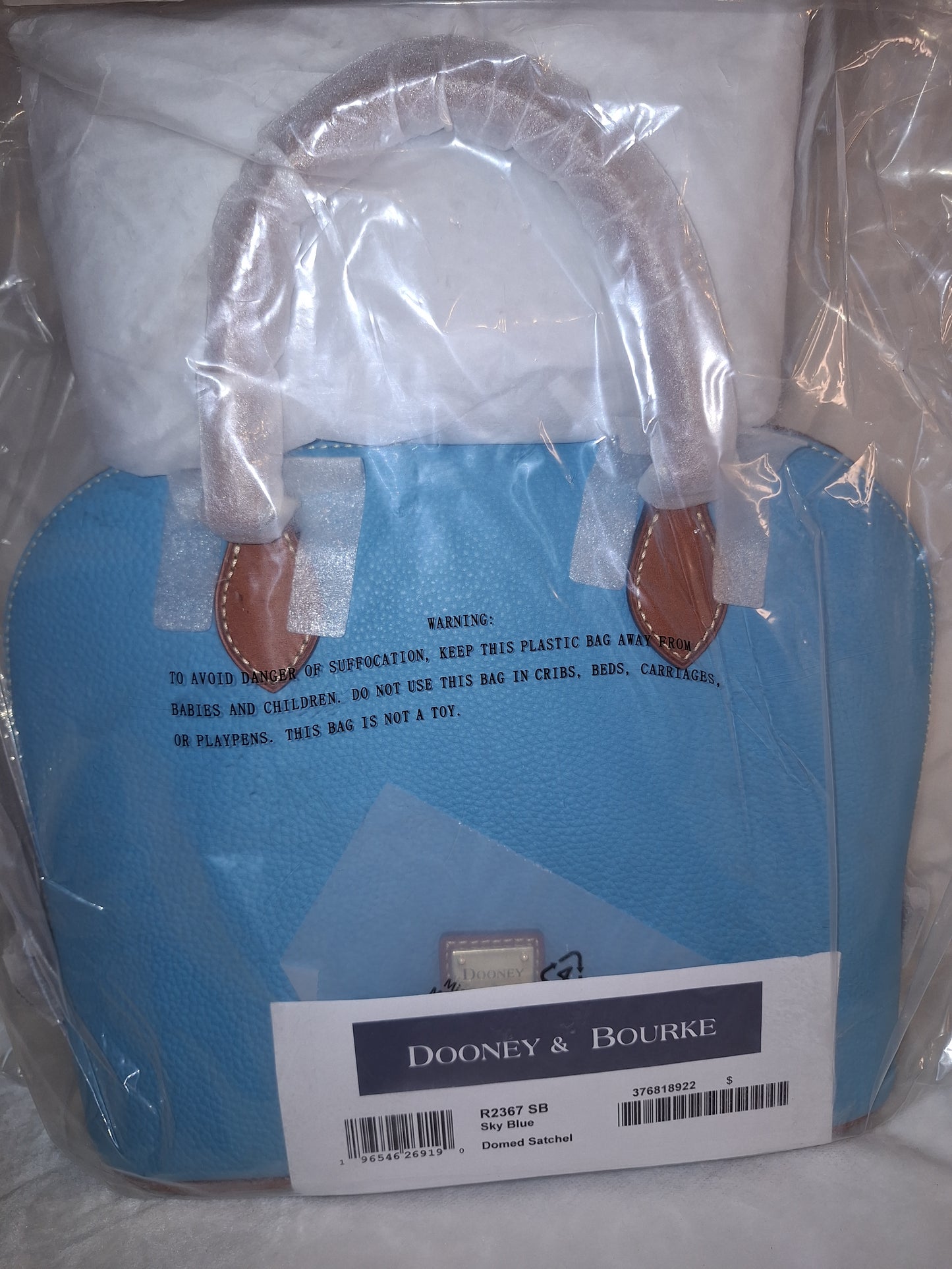 Dooney & Bourke Domed Satchel - Sky Blue - NWT  (Price Includes Shipping)