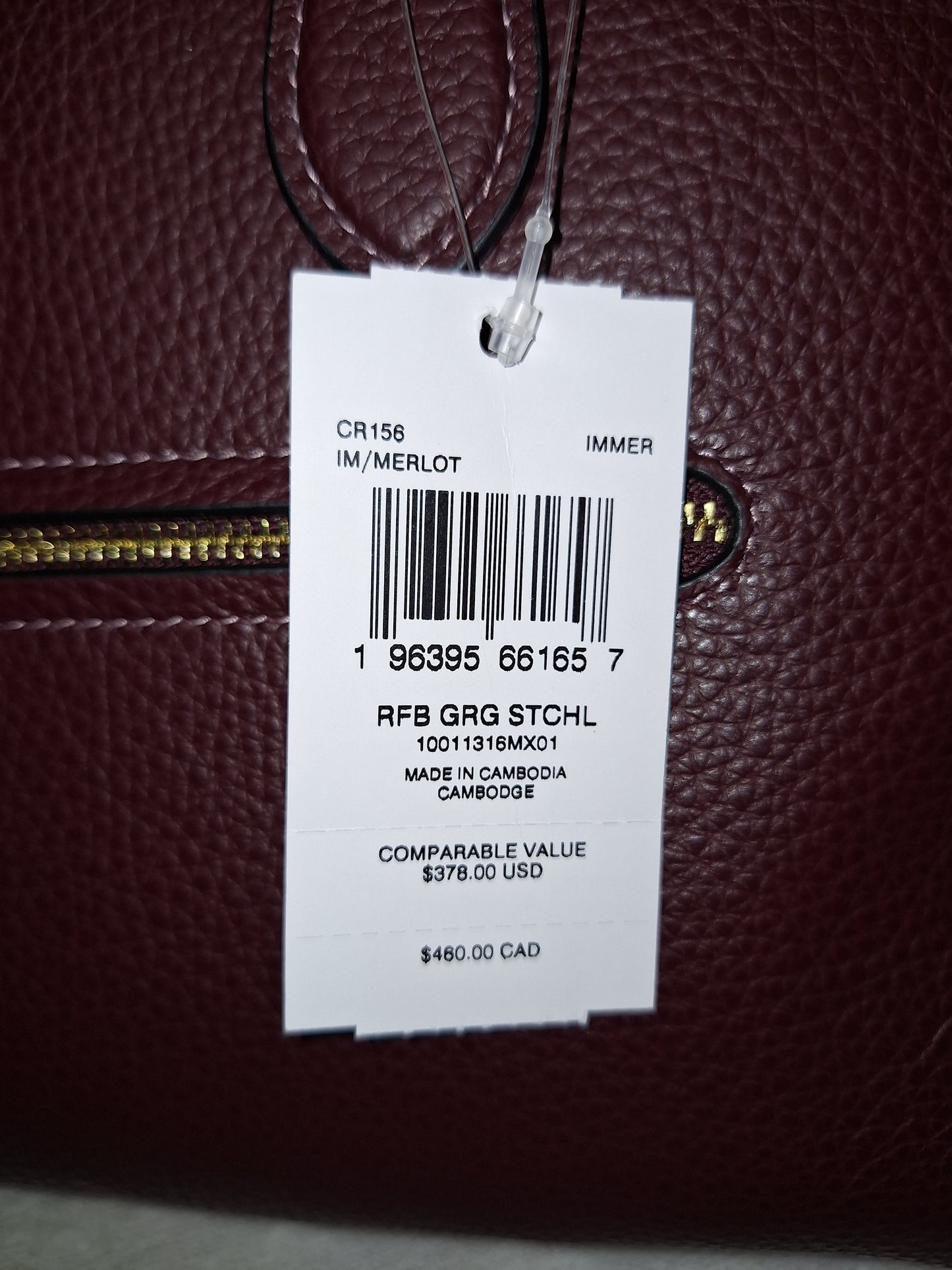 Coach Georgia Satchel - Leather - Merlot - NWT (Price Includes Shipping)