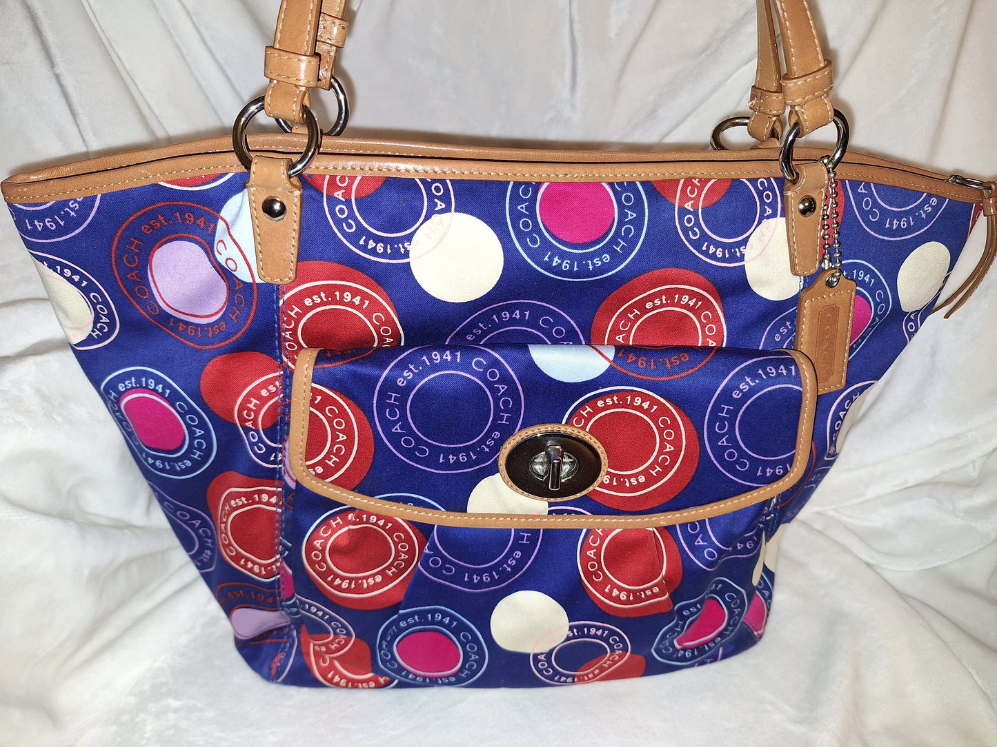 Coach 1941 Canvas Multicolor Tote & MatchingWristlet - EUC (Price Includes Shipping)