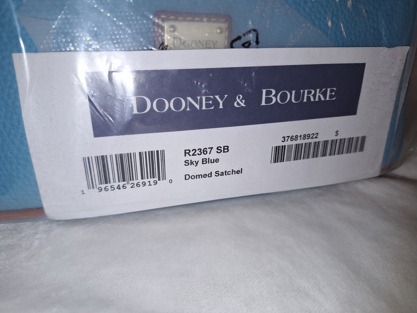 Dooney & Bourke Domed Satchel - Sky Blue - NWT  (Price Includes Shipping)
