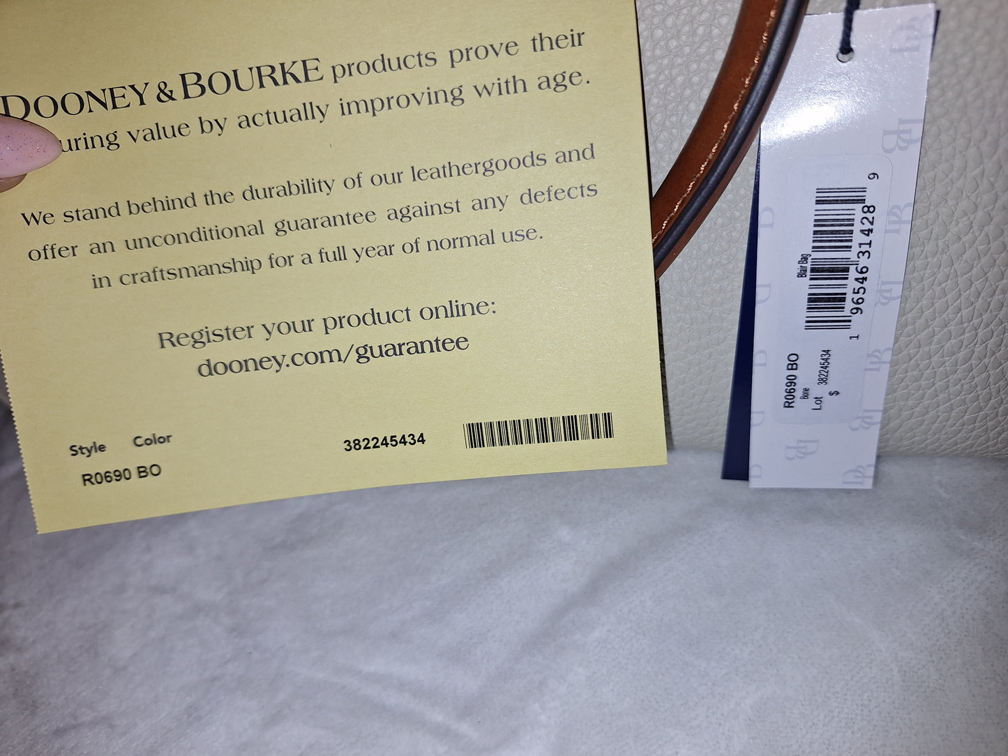 Dooney & Bourke Blair Satchel & Matching Carrington Wristlet Wallet - Bone - NWT (Price Includes Shipping)
