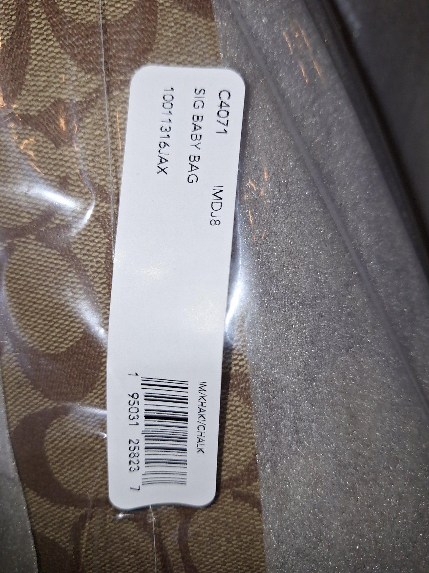 Coach Signature Canvas & Leather Baby Bag Tote - Khaki/Chalk - NWT (Price Includes Shipping)