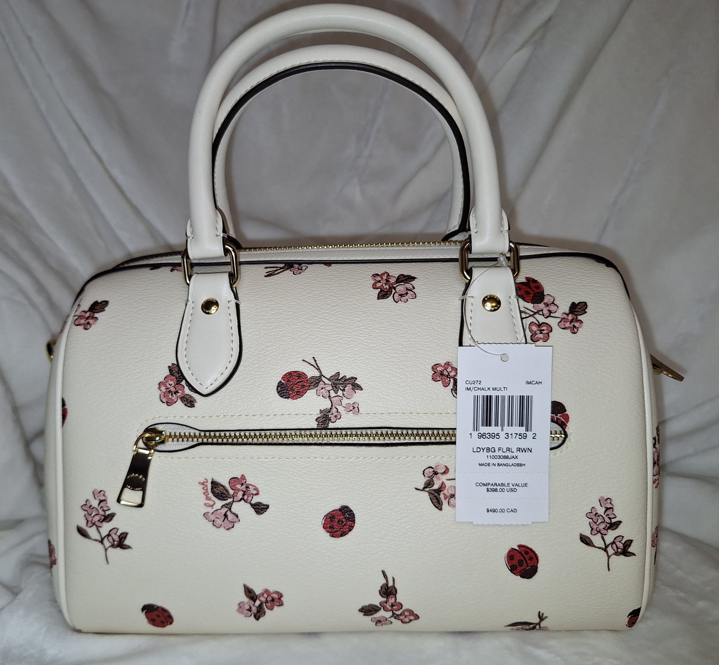 Coach Rowan Satchel - Ladybug Floral - NWT (Price Includes Shipping)