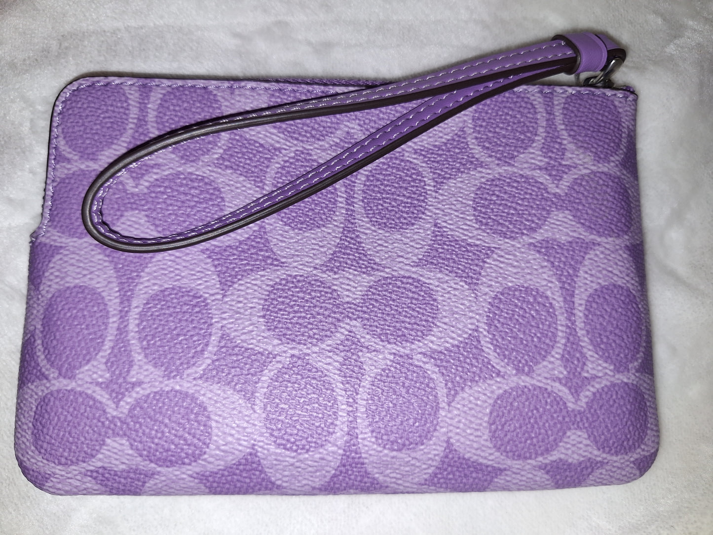 Coach Corner Zip - Signature Canvas - Iris - NWT (Price Includes Shipping)