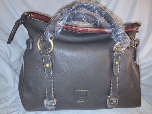 Dooney & Bourke Florentine Leather Satchel - Charcoal - NWT (Price Includes Shipping)