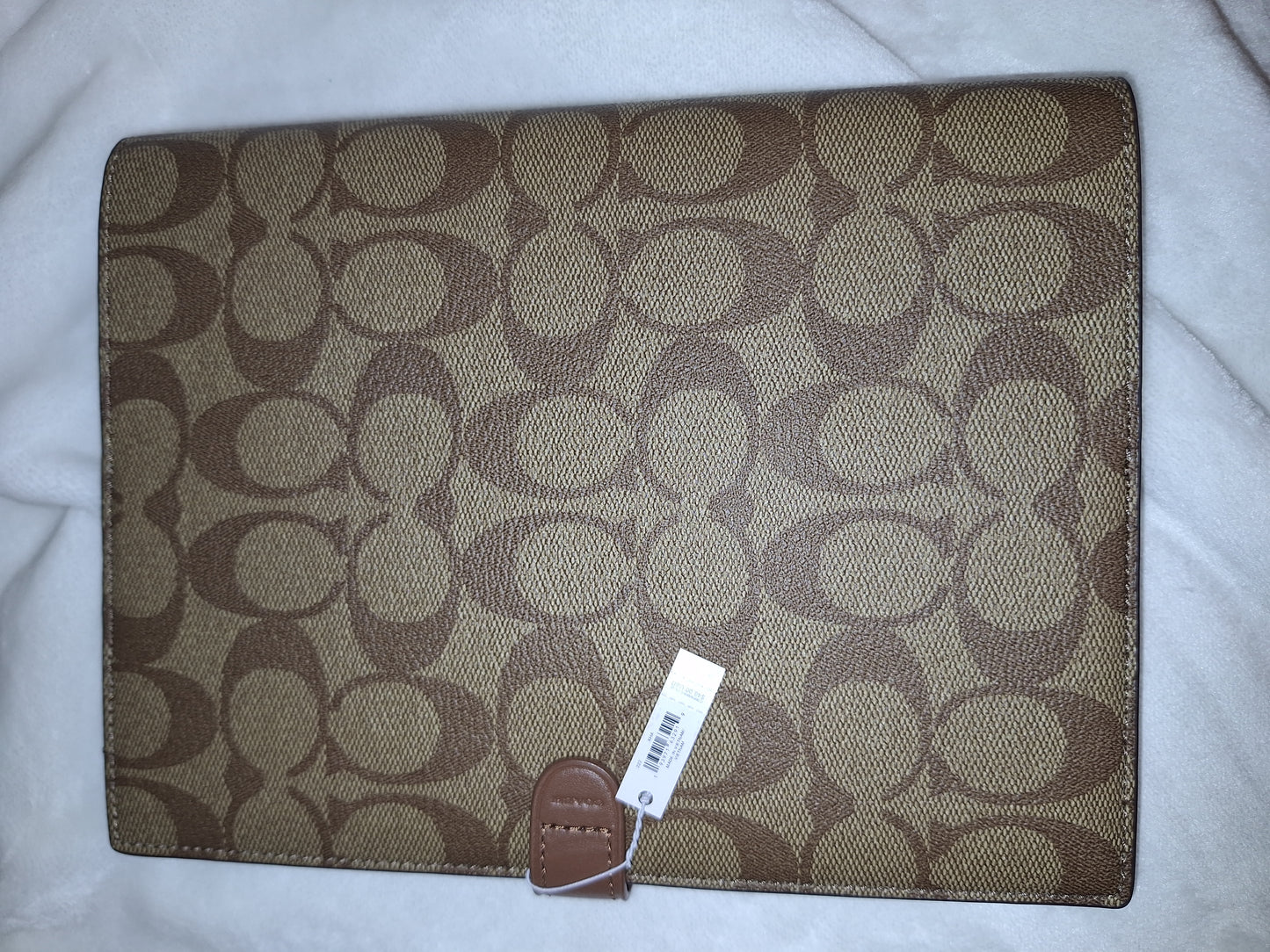 Coach Notebook - Signature Canvas - Khaki/Saddle - NWT (Price Includes Shipping)